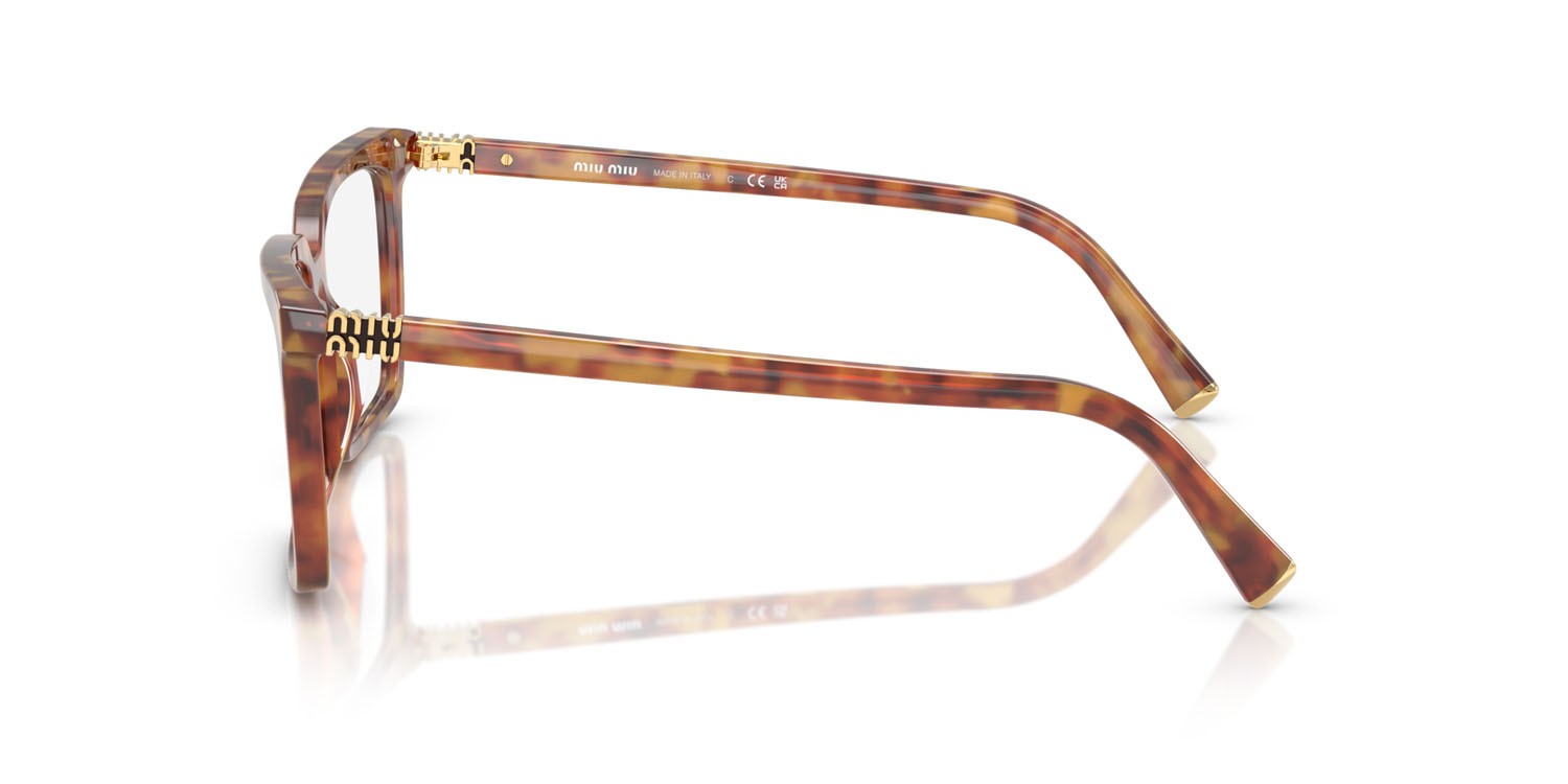 Occhiali da vista Miu Miu MU 08XV (4BW1O1) colore havana rosso forma quadrato lenti lente demo