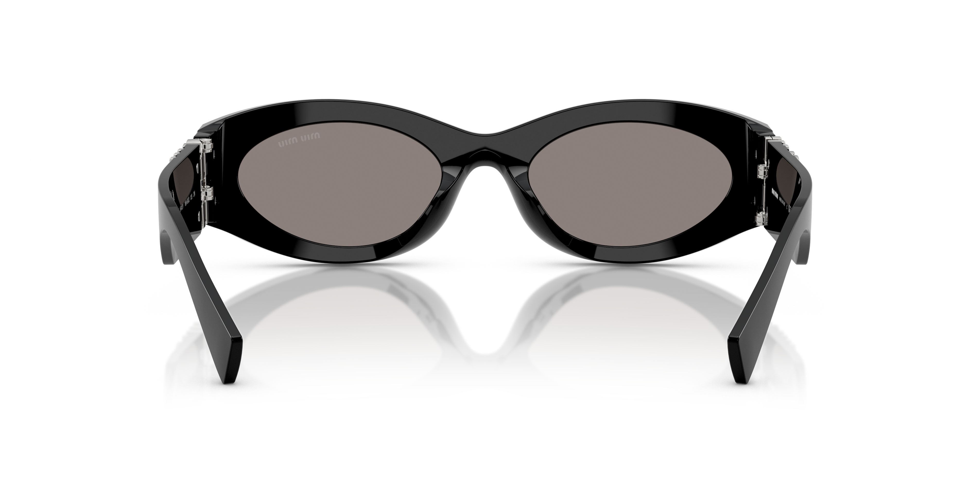 Occhiali da sole Miu  MU 11WS (16K80Q) colore nero forma ovale lenti grigio scuro