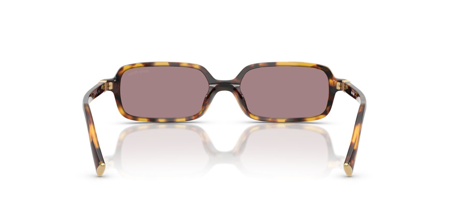 Sunglasses Miu Miu MU 11ZS (14L20I) color havana miele shape rectangle lenses viola chiaro/marrone