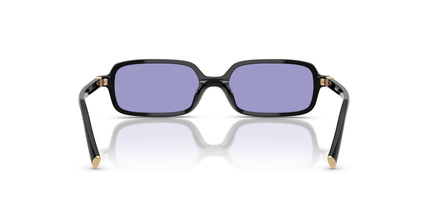 Sunglasses Miu Miu MU 11ZS (16K01O) color nero shape rectangle lenses viola