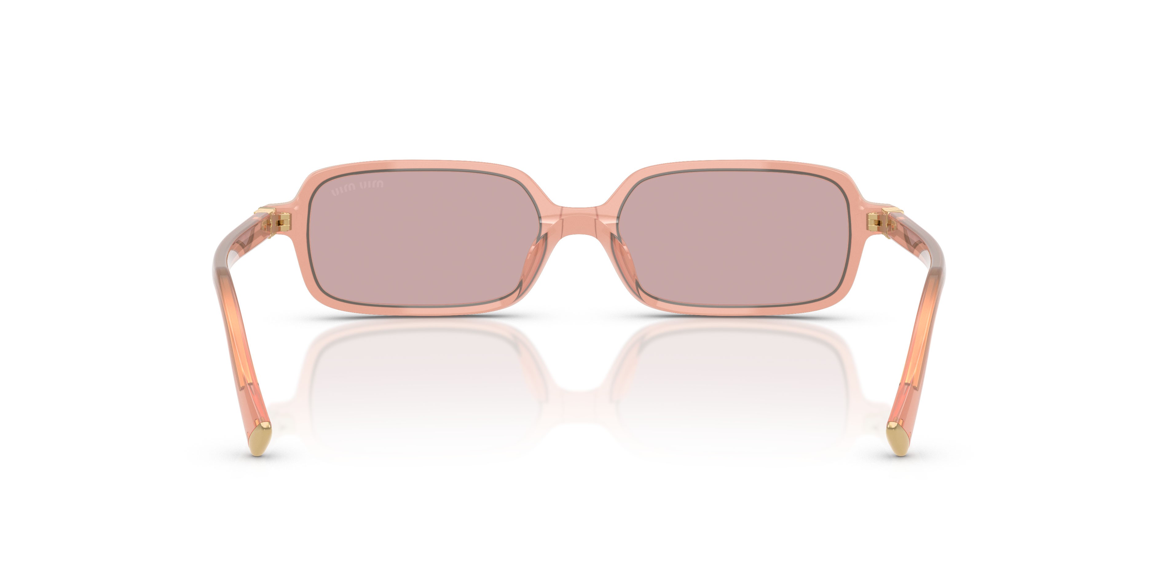 Occhiali da sole Miu Miu MU 11ZS (20I60V) colore rosa opalino forma rettangolare lenti rosa