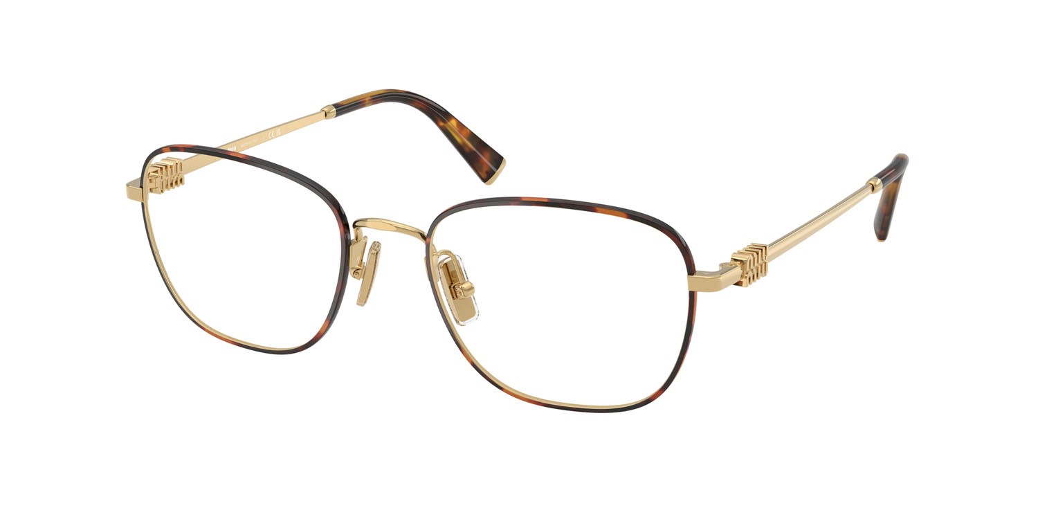 Eyeglasses Miu Miu MU 50WV (14U1O1) color havana miele shape square lenses lente demo