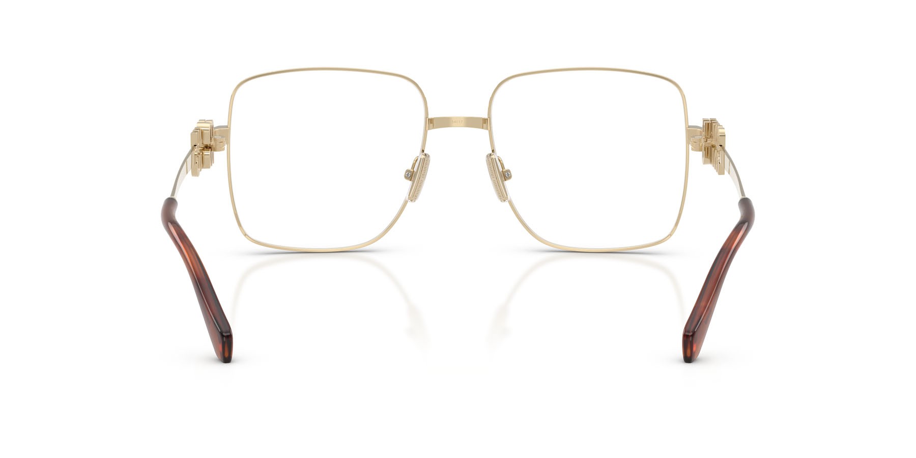 Eyeglasses Miu Miu MU 51XV (14M1O1) color beige shape square lenses lente demo