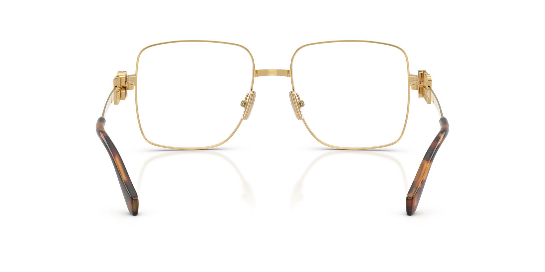 Occhiali da vista Miu Miu MU 51XV (5AK1O1) colore oro forma quadrato lenti lente demo