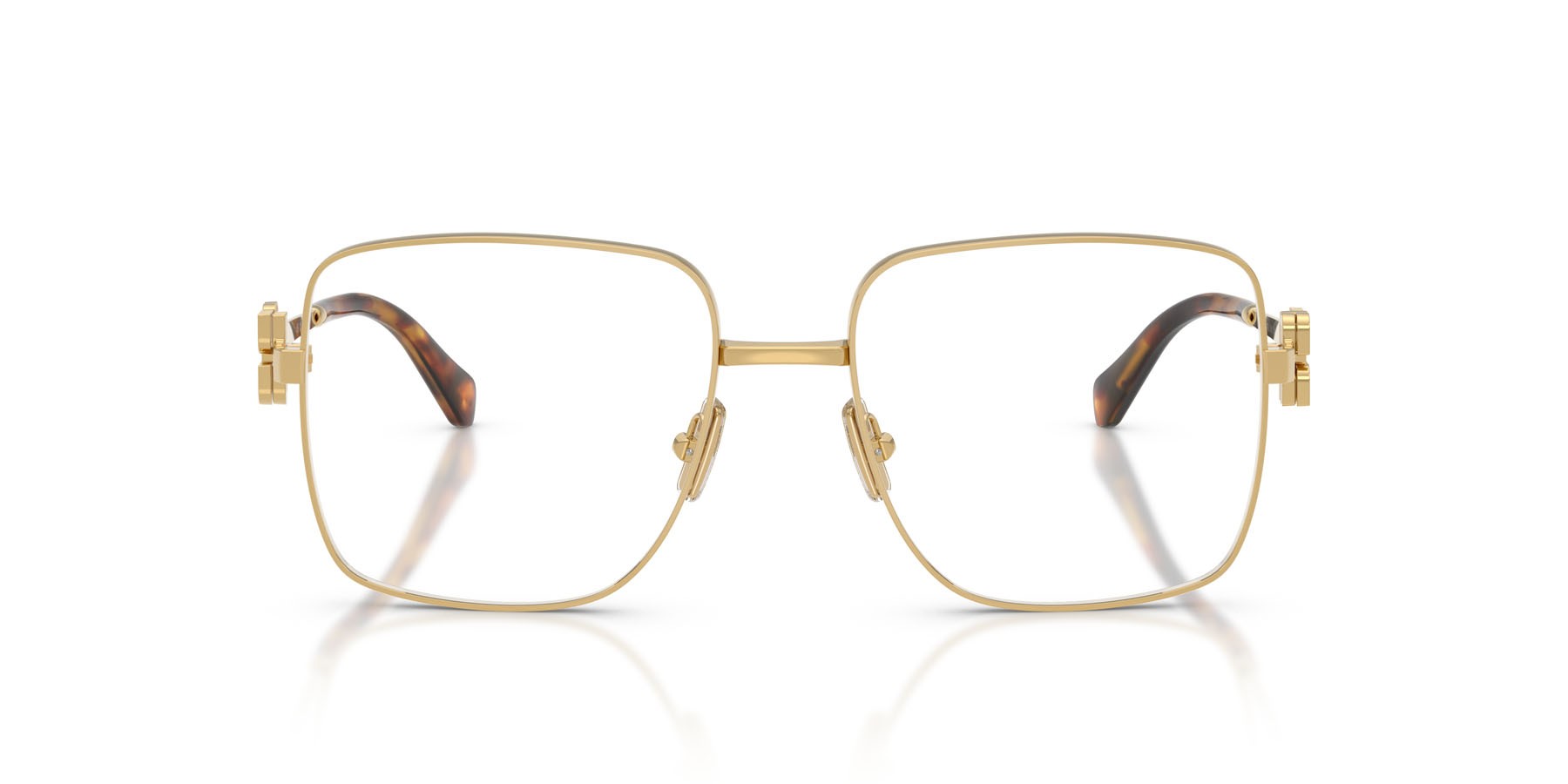 Occhiali da vista Miu Miu MU 51XV (5AK1O1) colore oro forma quadrato lenti lente demo