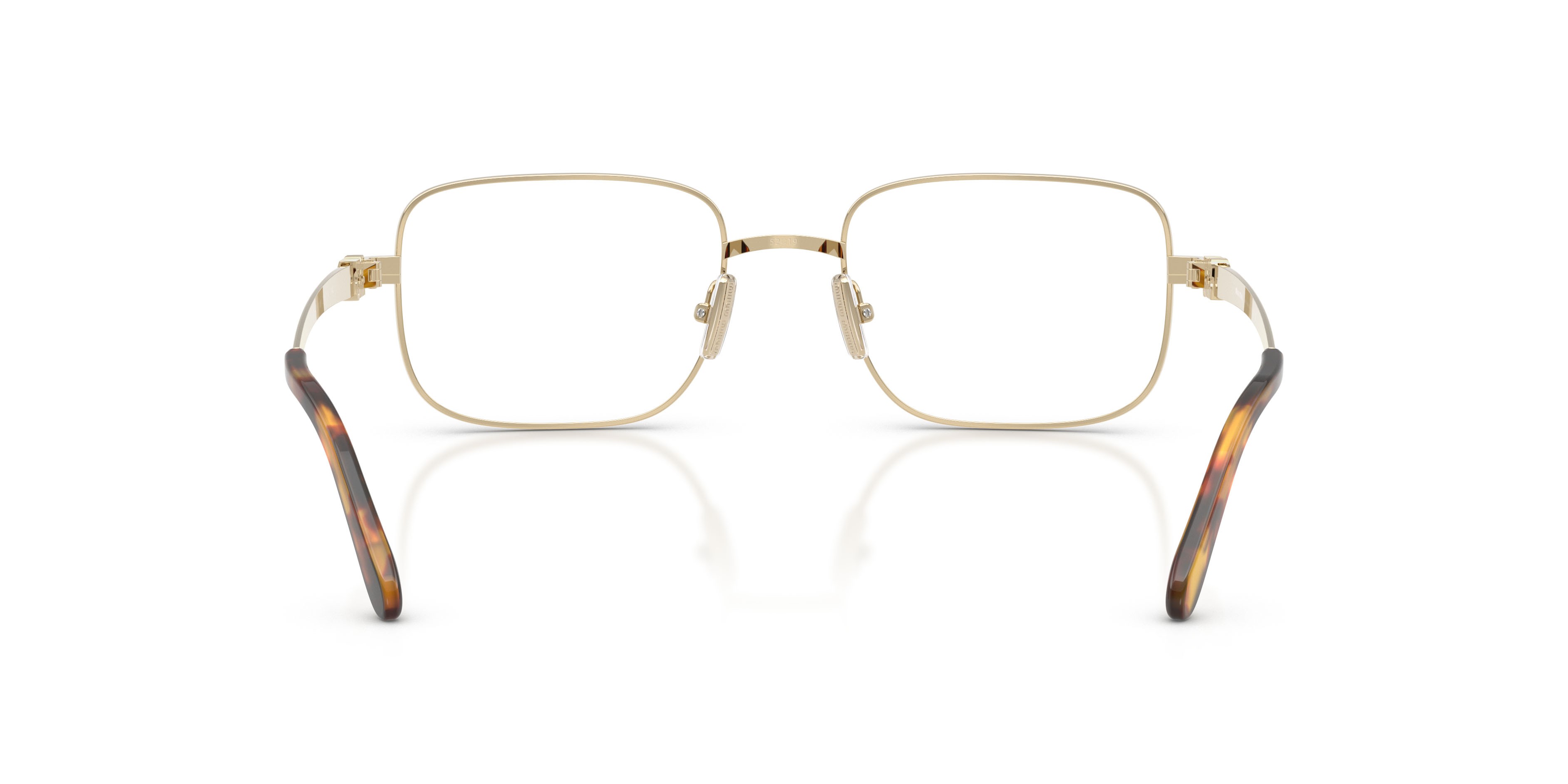 Eyeglasses Miu Miu MU 51ZV (ZVN1O1) color oro pallido shape rectangle lenses lente demo