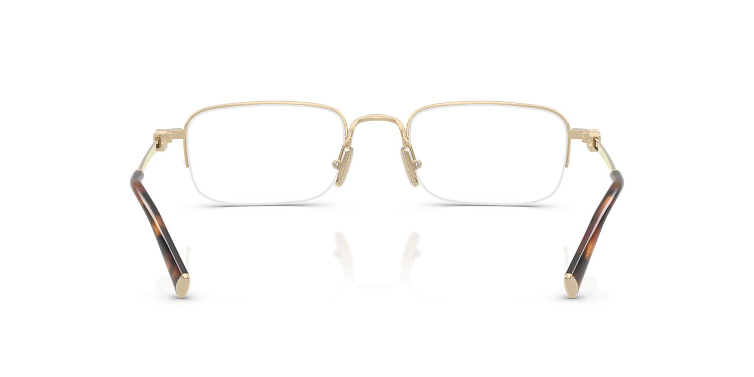 Eyeglasses Miu Miu MU 52WV (ZVN1O1) color oro pallido shape rectangle lenses lente demo
