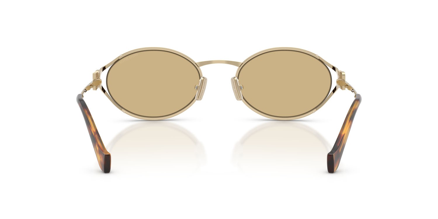 Occhiali da sole Miu Miu MU 52YS (ZVN10R) colore oro pallido forma ovale lenti giallo