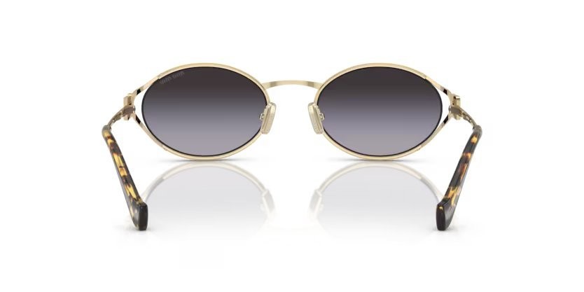 Occhiali da sole Miu Miu MU 52YS (ZVN5D1) colore oro pallido forma ovale lenti sfumato grigio