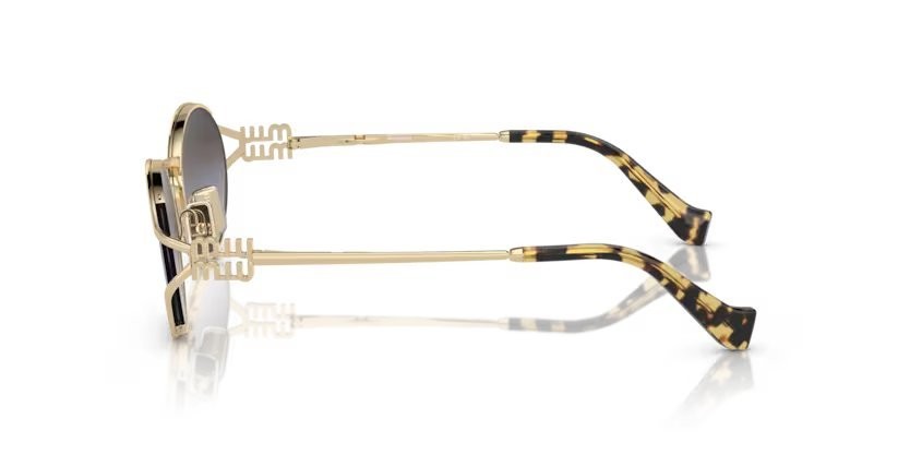 Occhiali da sole Miu Miu MU 52YS (ZVN5D1) colore oro pallido forma ovale lenti sfumato grigio
