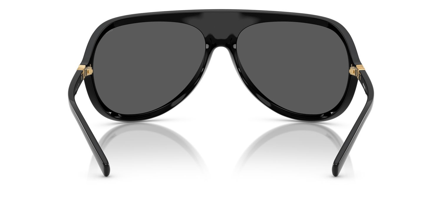 Occhiali da sole Miu Miu MU A01S (1AB5S0) colore nero forma irregolare lenti grigio scuro