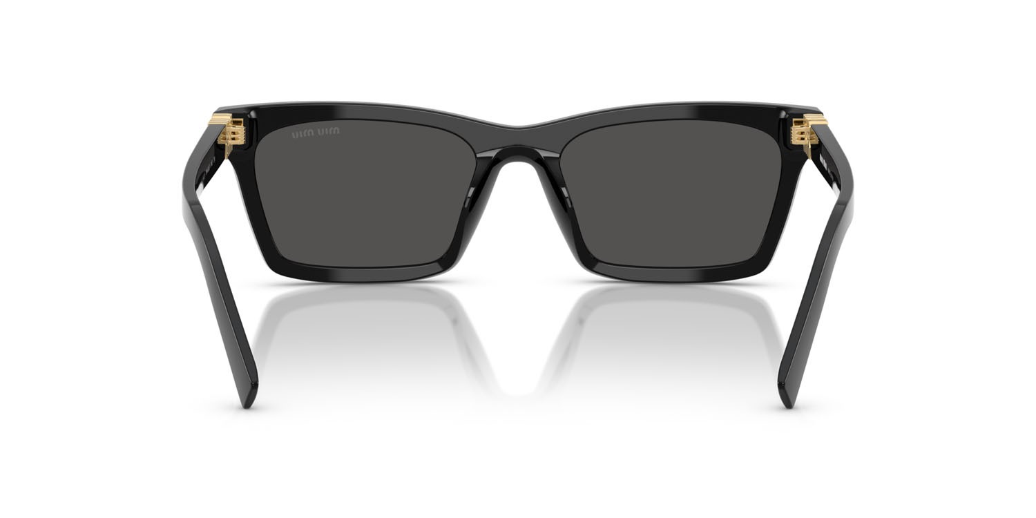 Occhiali da sole Miu Miu MU A05S (16K08Z) colore nero forma rettangolare lenti grigio scuro