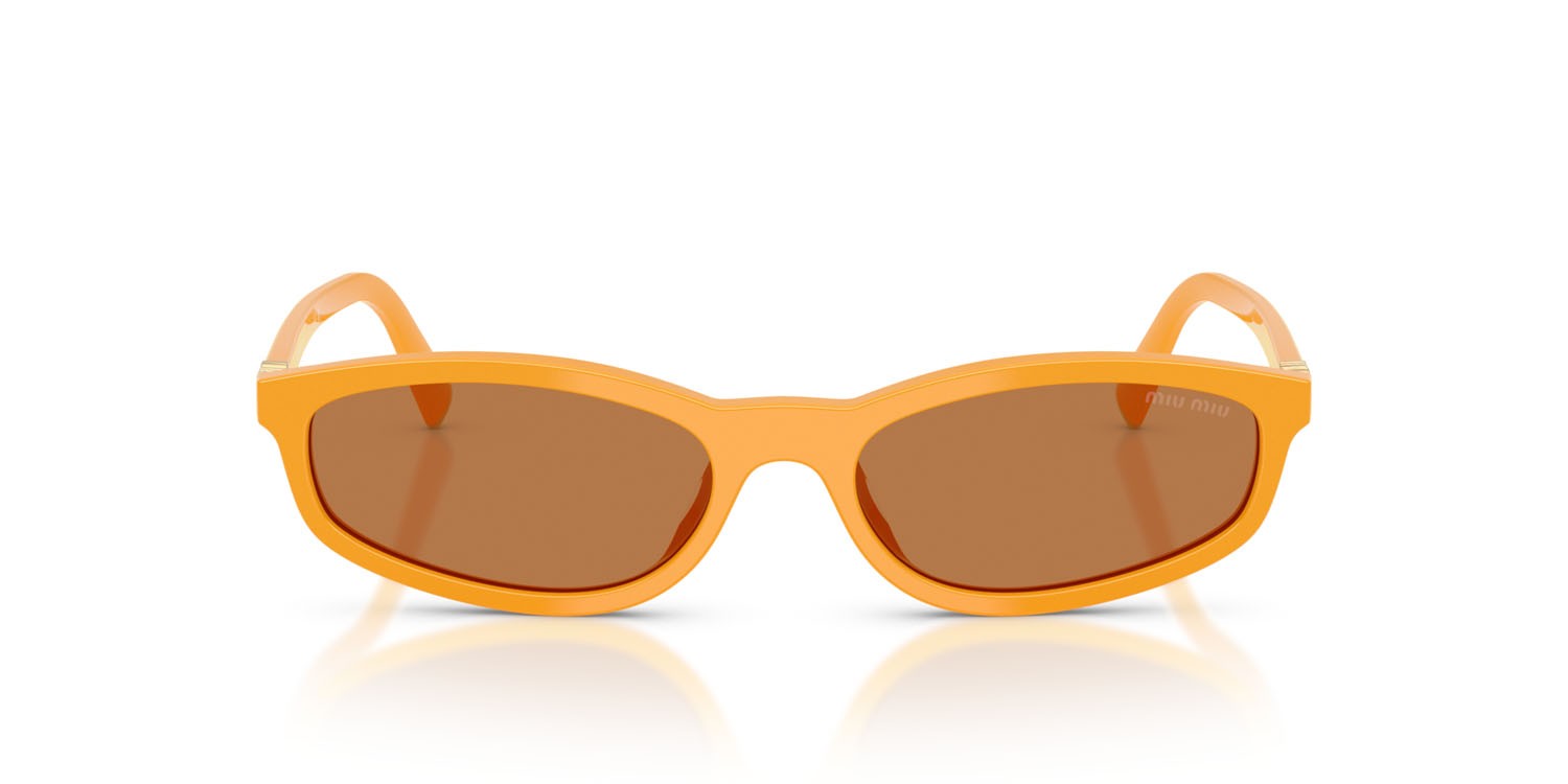 Occhiali da sole Miu Miu MU A06S (22D90Q) colore soleil forma irregolare lenti marrone