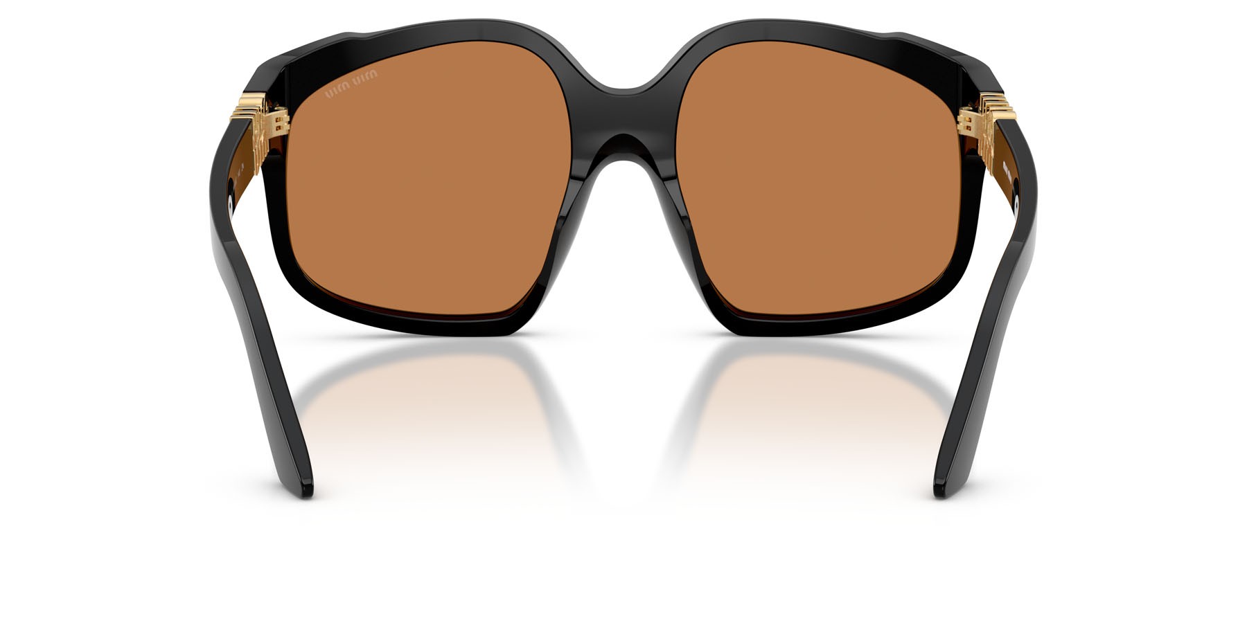 Occhiali da sole Miu Miu MU A07S (16K90Q) colore nero forma irregolare lenti marrone