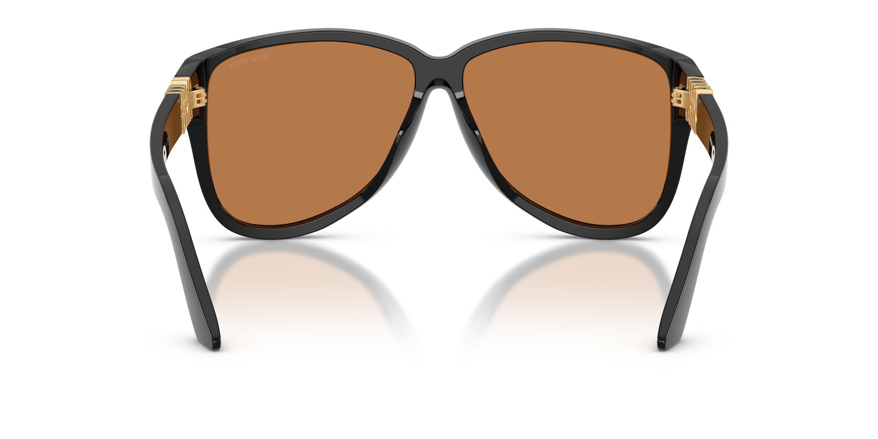 Sunglasses Miu Miu MU A08S (16K90Q) color nero shape aviator lenses marrone