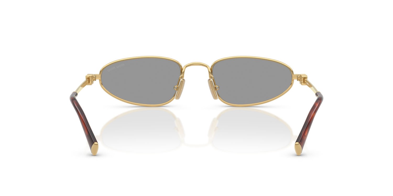 Occhiali da sole Miu Miu MU A52S (5AK40O) colore oro forma irregolare lenti grigio