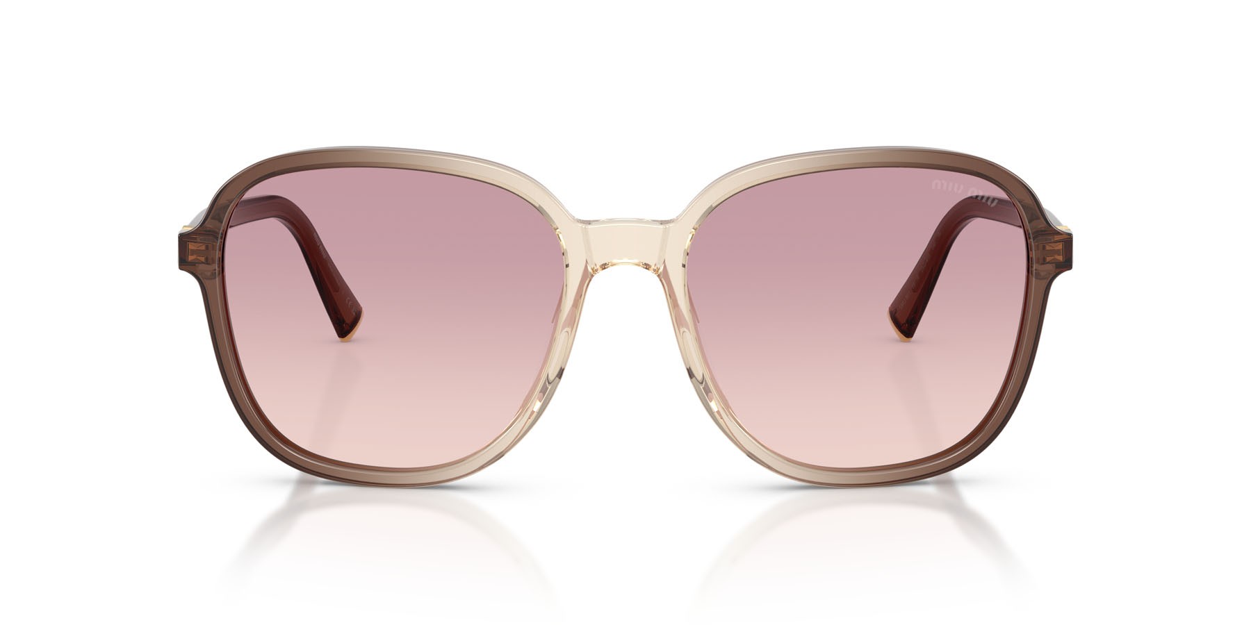 Occhiali da sole Miu Miu MU B01S (25G40S) colore marrone sfumato forma quadrato lenti marrone sfumato violetto