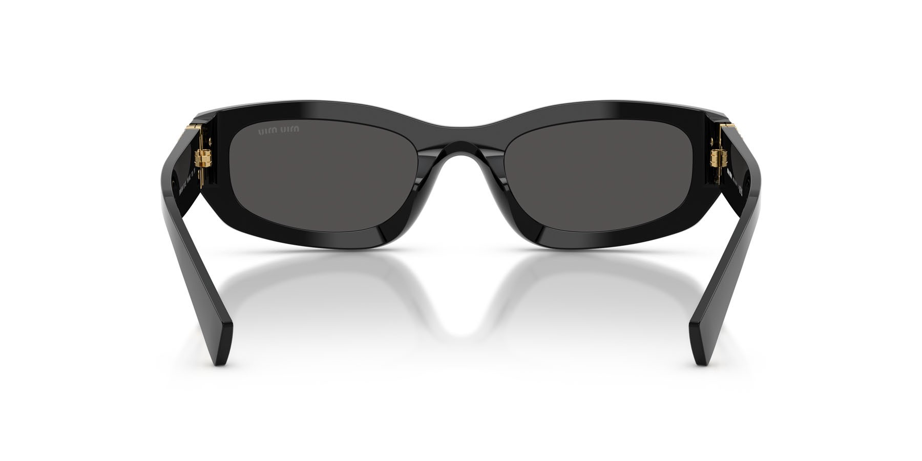 Occhiali da sole Miu Miu MU B04S (16K08Z) colore nero forma irregolare lenti grigio scuro