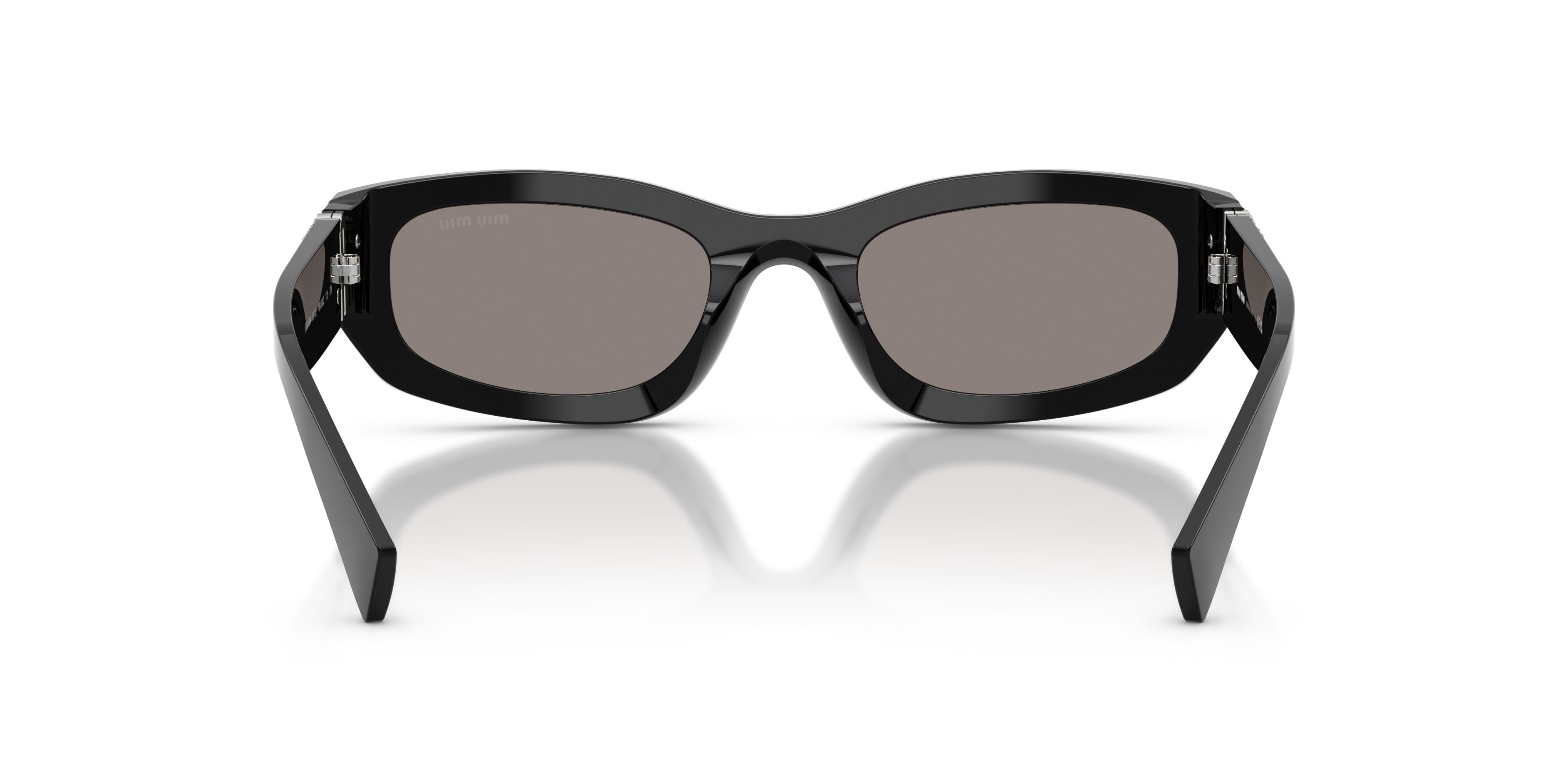Occhiali da sole Miu Miu MU B04S (16K80Q) colore nero forma irregolare lenti grigio scuro