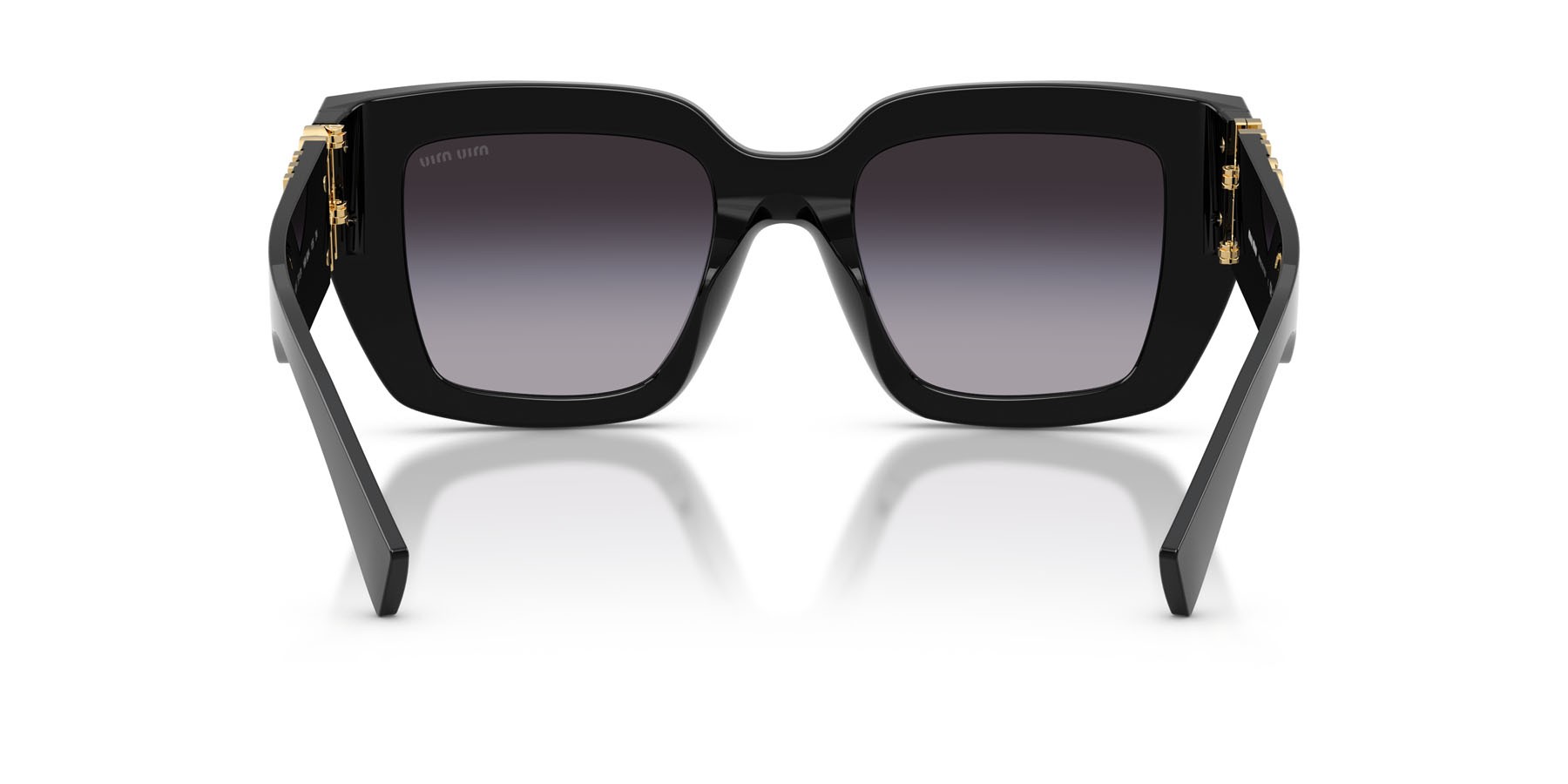 Sunglasses Miu Miu MU B05S (16K90A) color nero shape square lenses grigio sfumato