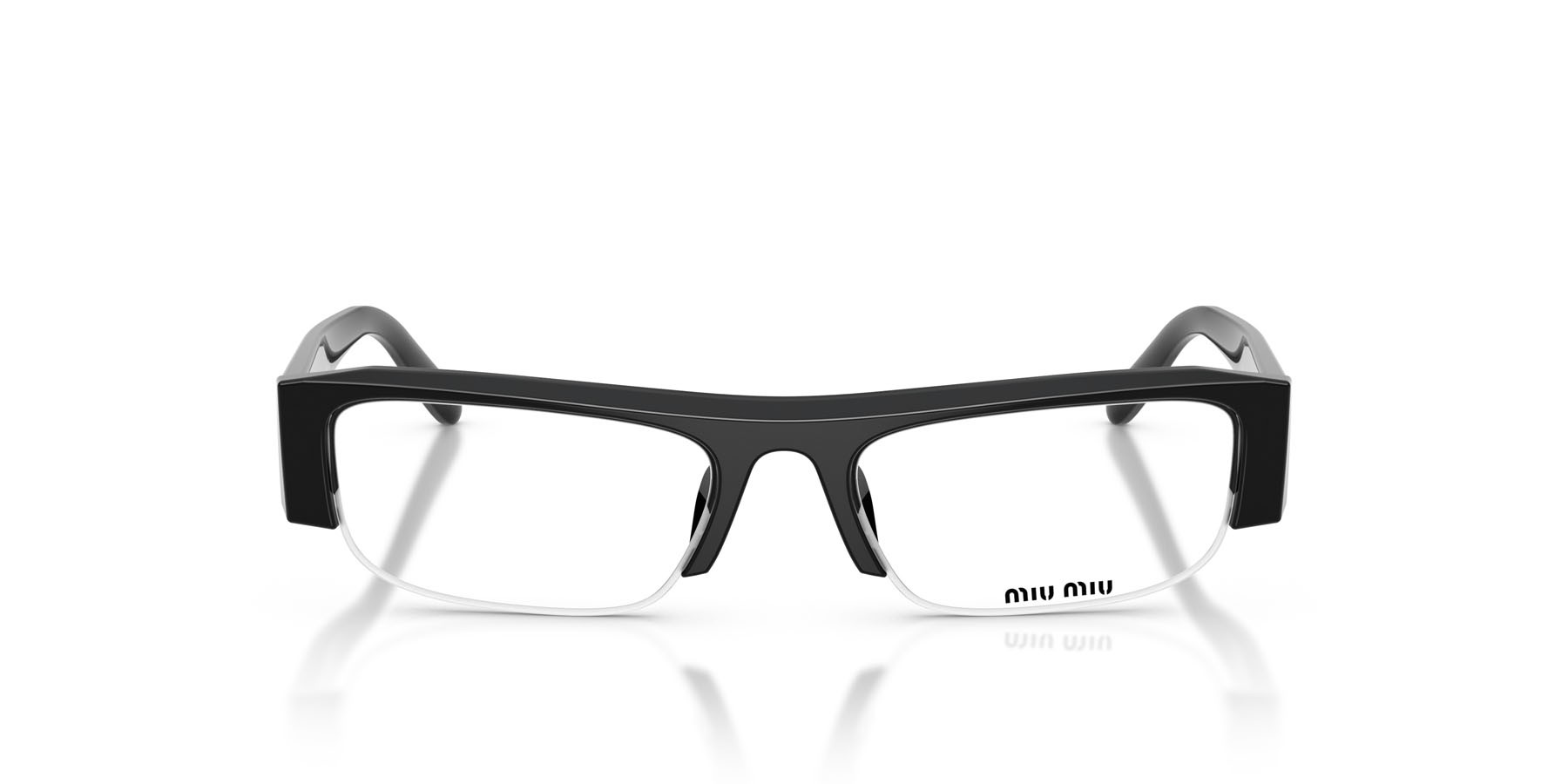 Occhiali da sole Miu Miu MU B07S (16K08N) colore nero forma rettangolare lenti clear blue-violet light filter