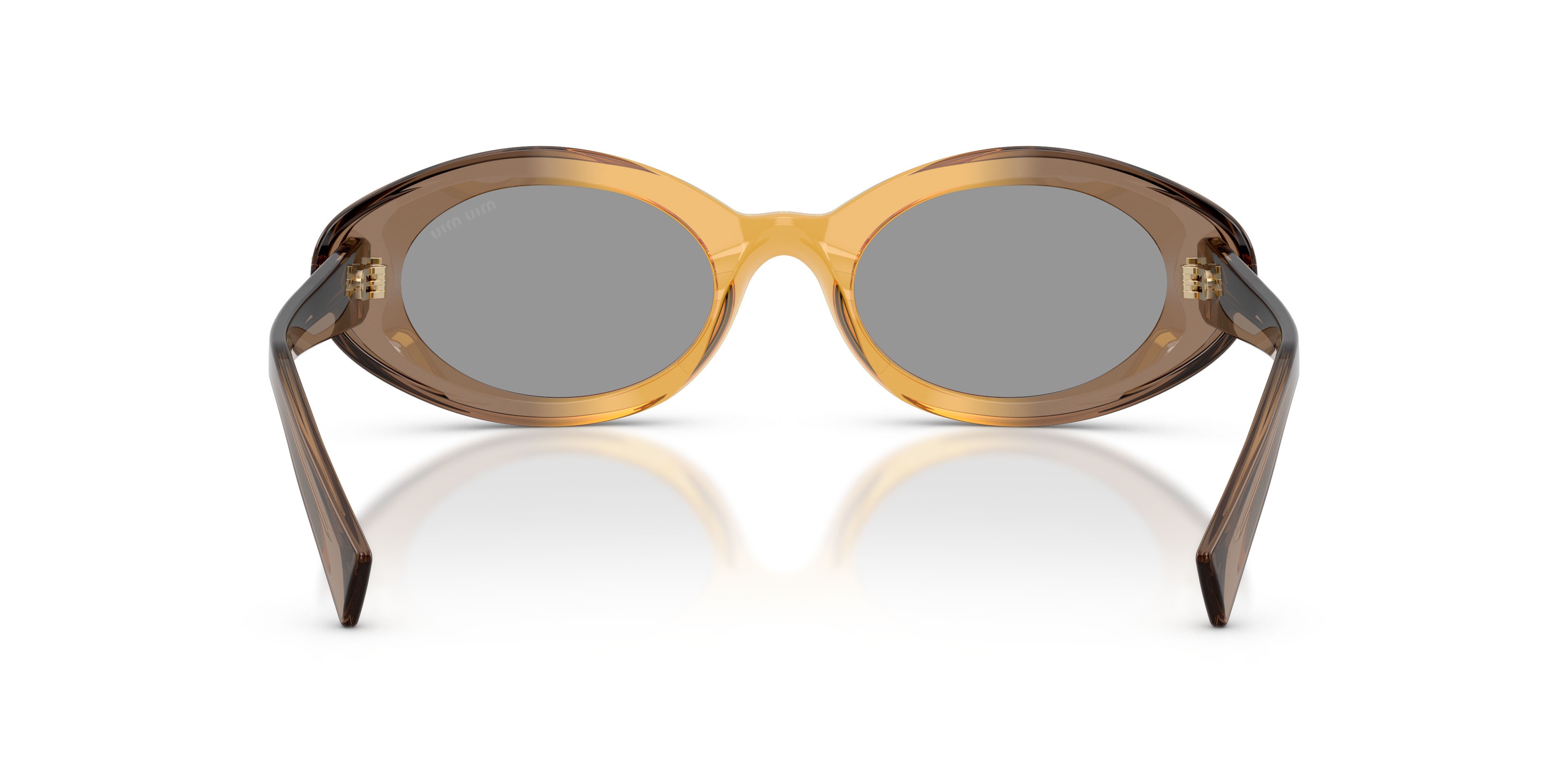 Occhiali da sole Miu Miu MU B09S (24M50Q) colore beige forma ovale lenti grigio
