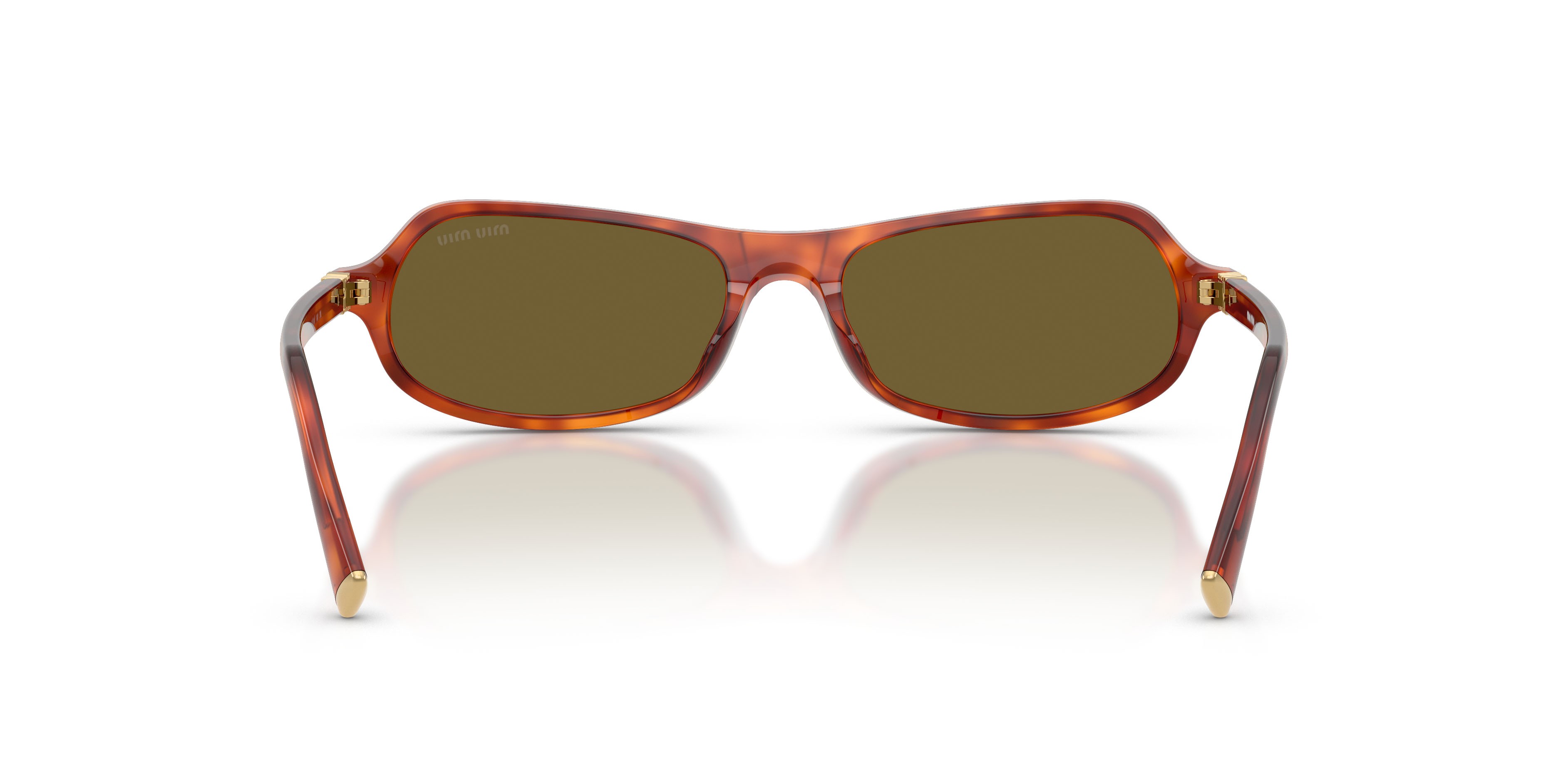 Occhiali da sole Miu Miu MU B10SU (11P09Z) colore havana cognac forma irregolare lenti marrone scuro