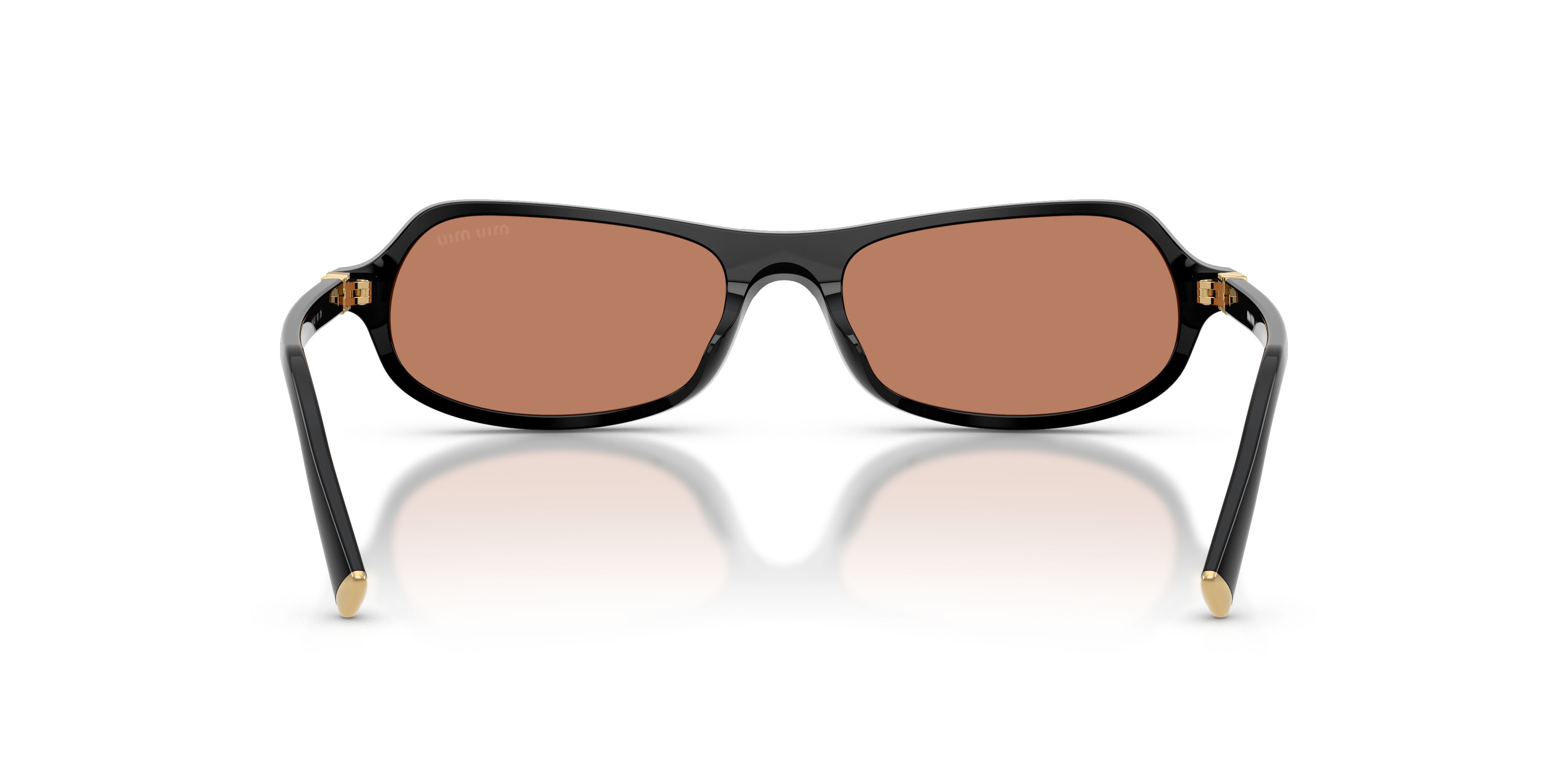Occhiali da sole Miu Miu MU B10SU (16K90Q) colore nero forma irregolare lenti marrone