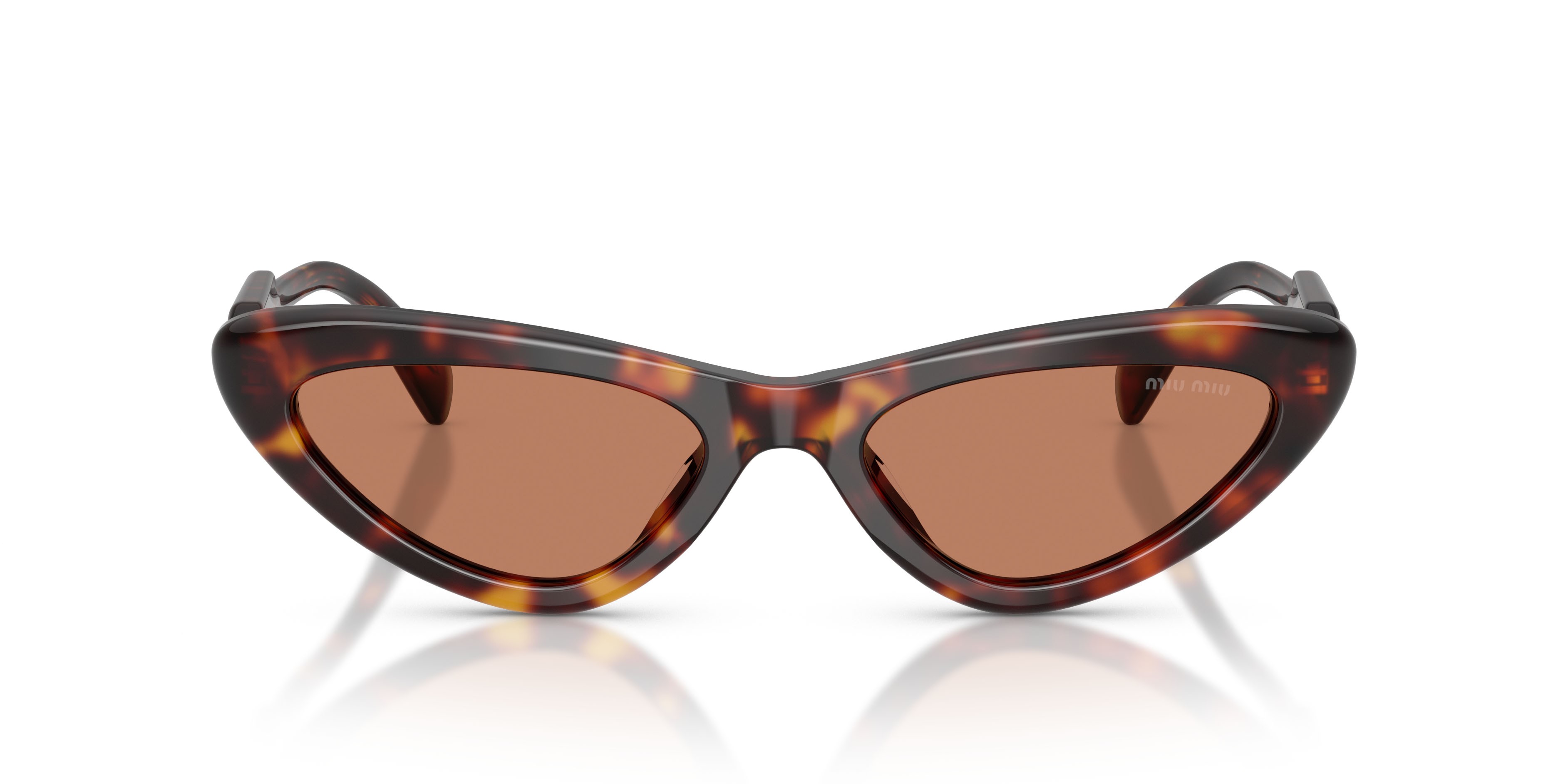 Occhiali da sole Miu Miu MU B11SU (27L90Q) colore havana forma cat eye lenti marrone