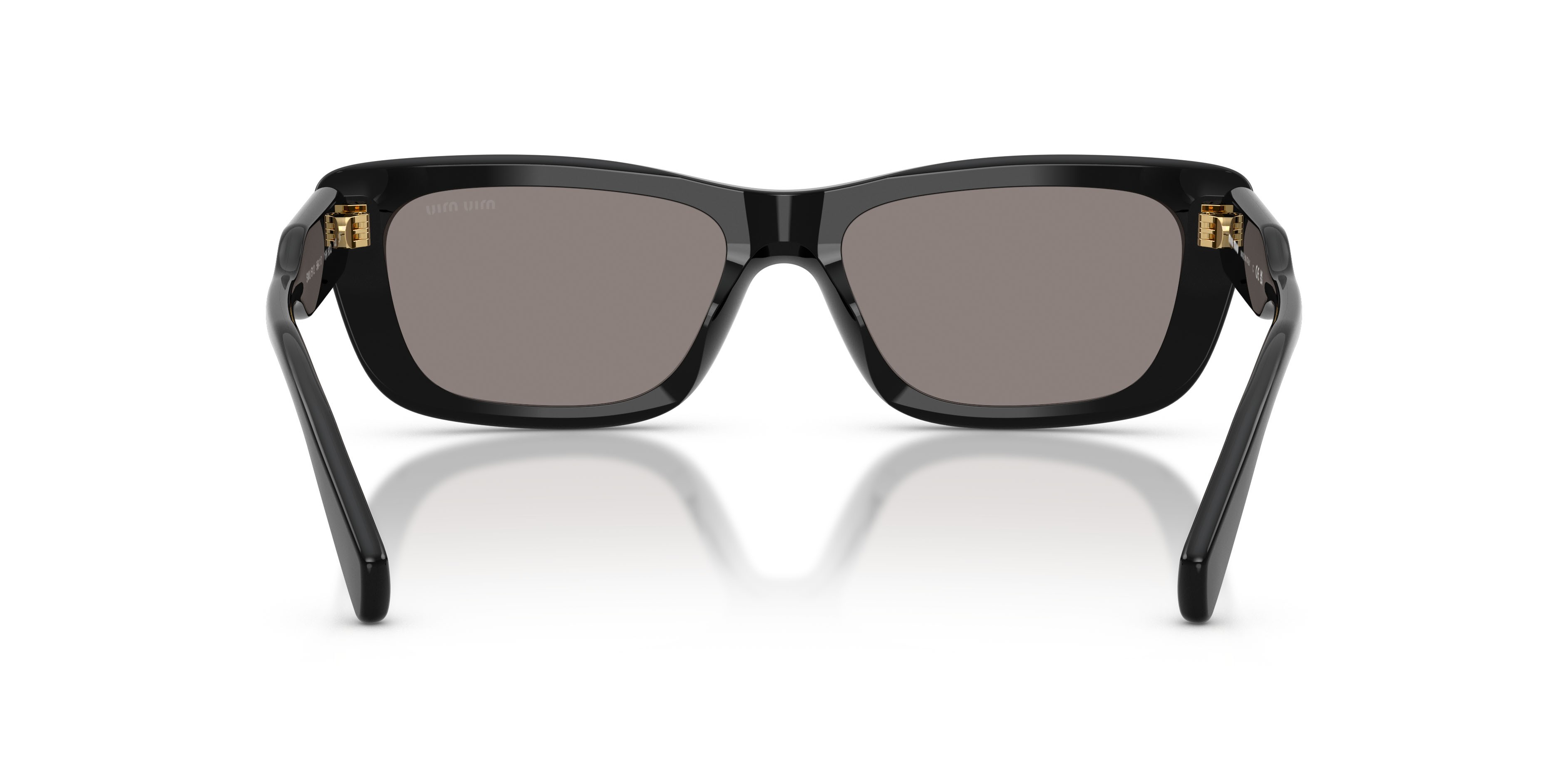 Occhiali da sole Miu Miu MU B12S (16K80Q) colore nero forma rettangolare lenti grigio scuro