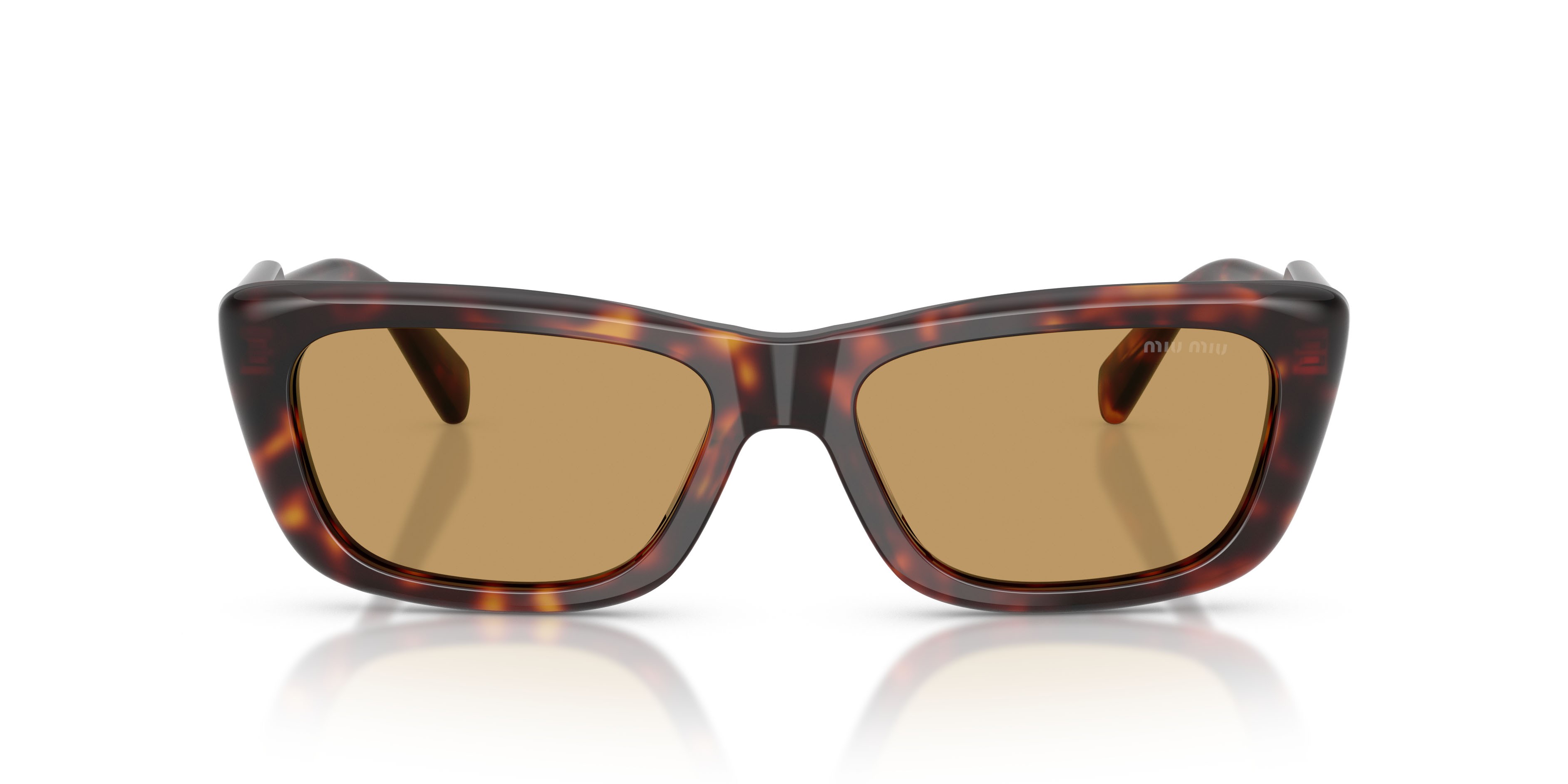 Occhiali da sole Miu Miu MU B12S (27L10Y) colore havana forma rettangolare lenti marrone