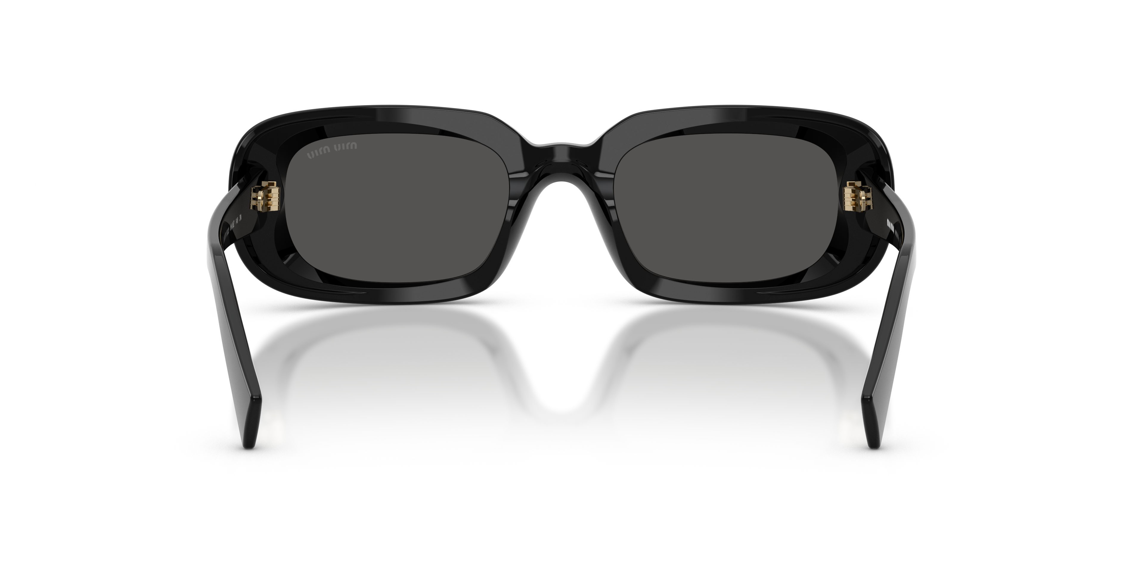 Occhiali da sole Miu Miu MU B13S (16K08Z) colore nero forma rettangolare lenti grigio scuro