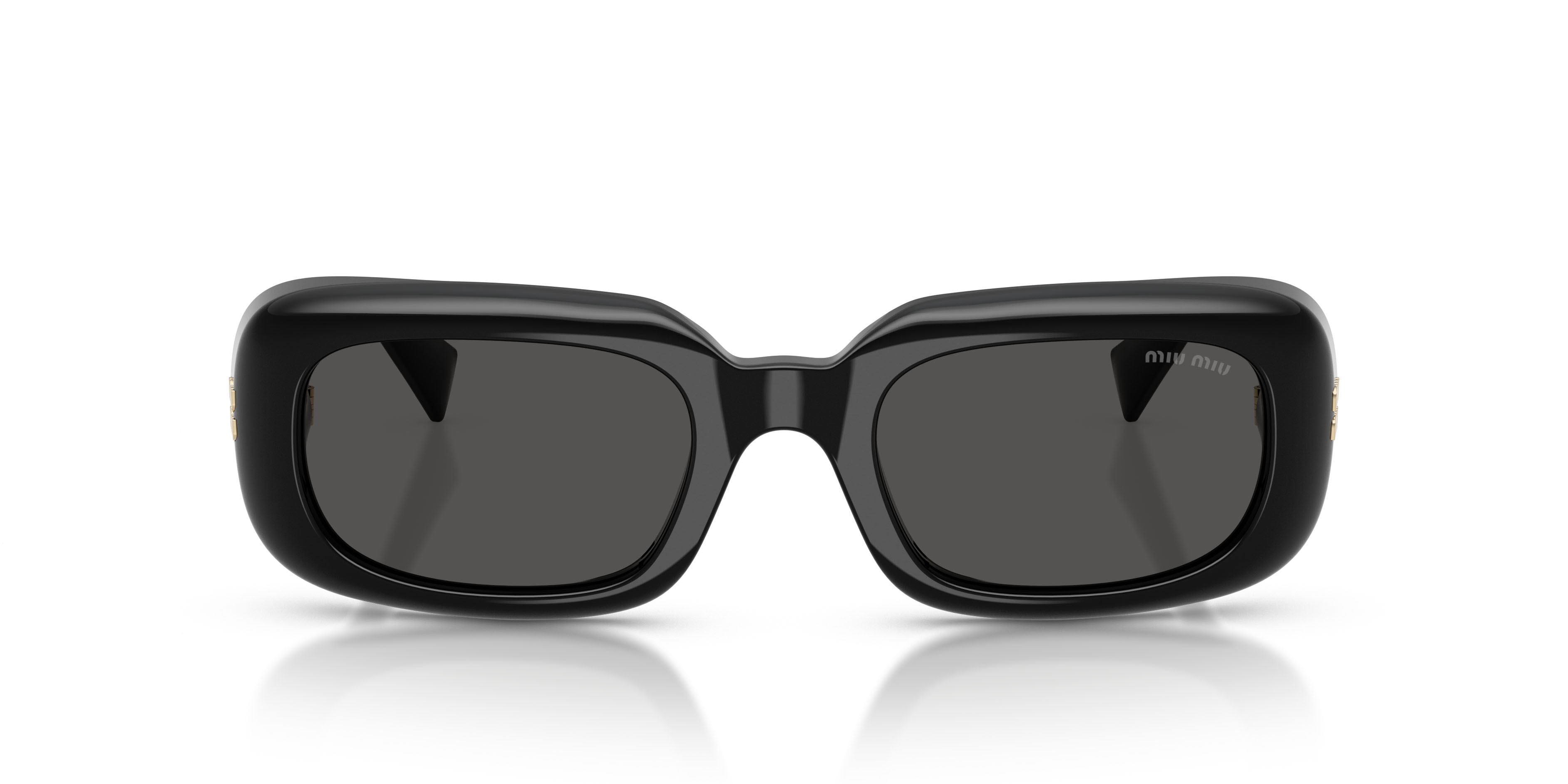 Occhiali da sole Miu Miu MU B13S (16K08Z) colore nero forma rettangolare lenti grigio scuro