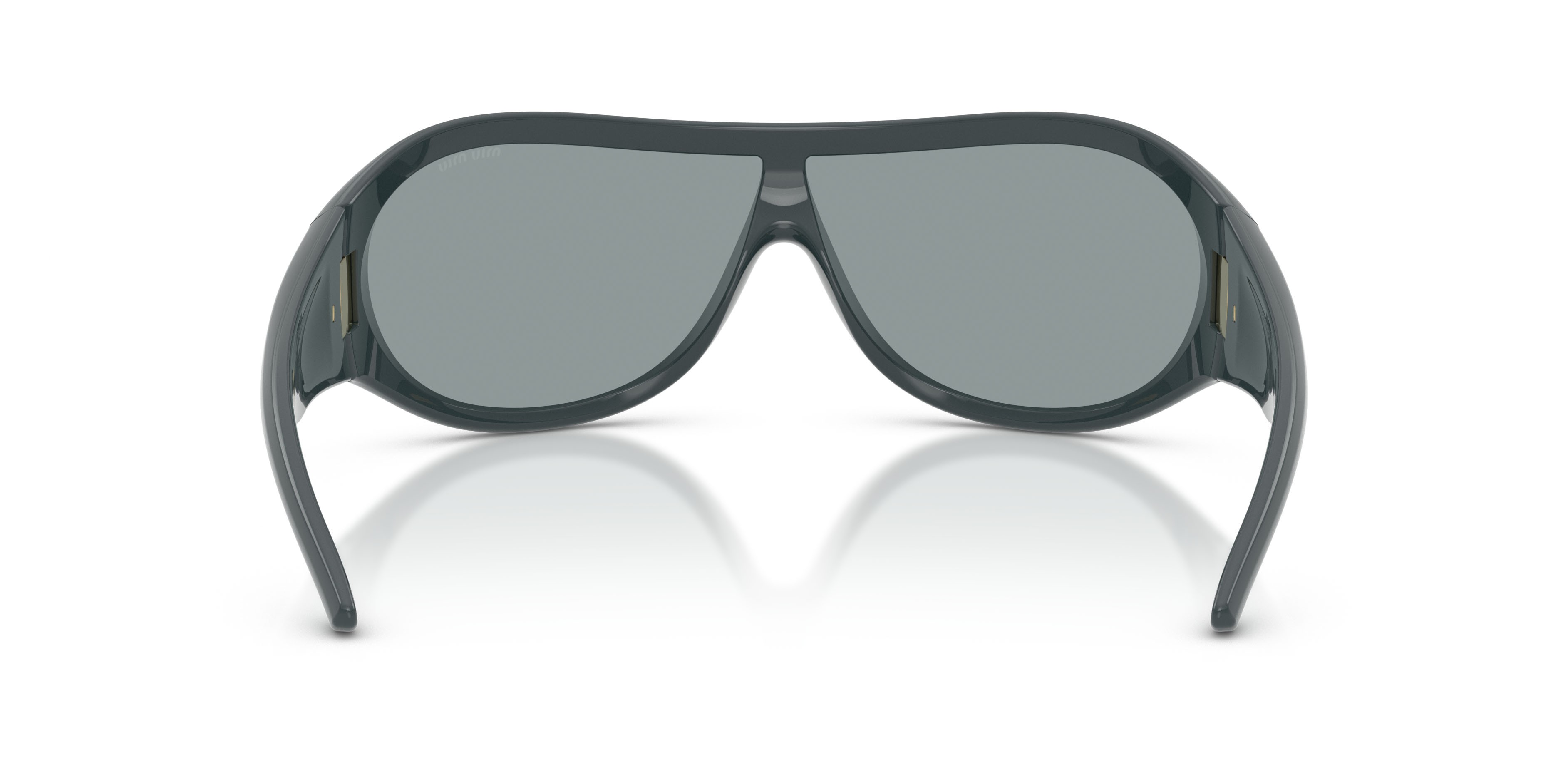 Occhiali da sole Miu Miu MU B14SU (25N70M) colore grigio forma irregolare lenti nero/grigio