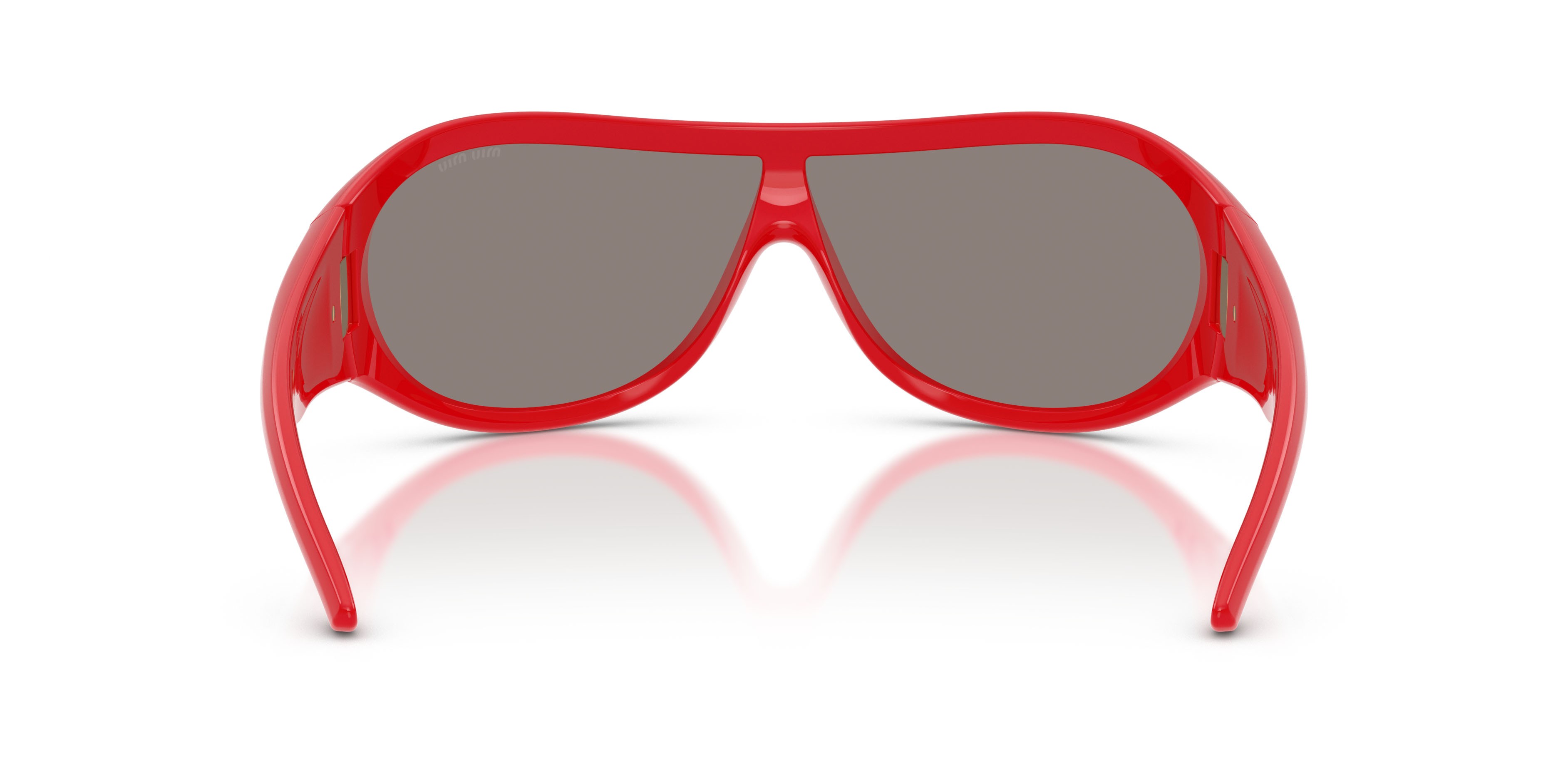 Occhiali da sole Miu Miu MU B14SU (27N80Q) colore rosso forma irregolare lenti grigio scuro