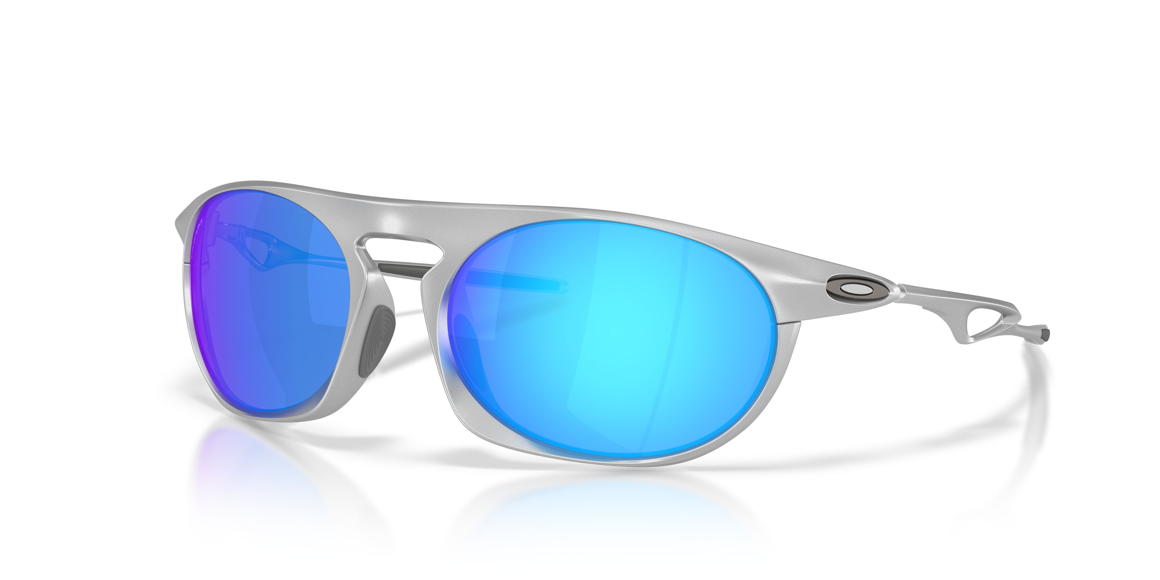 Sonnenbrillen Oakley Neo Jacket OO 4065 (406502) farbe cromo satinato form oval gläser prizm sapphire