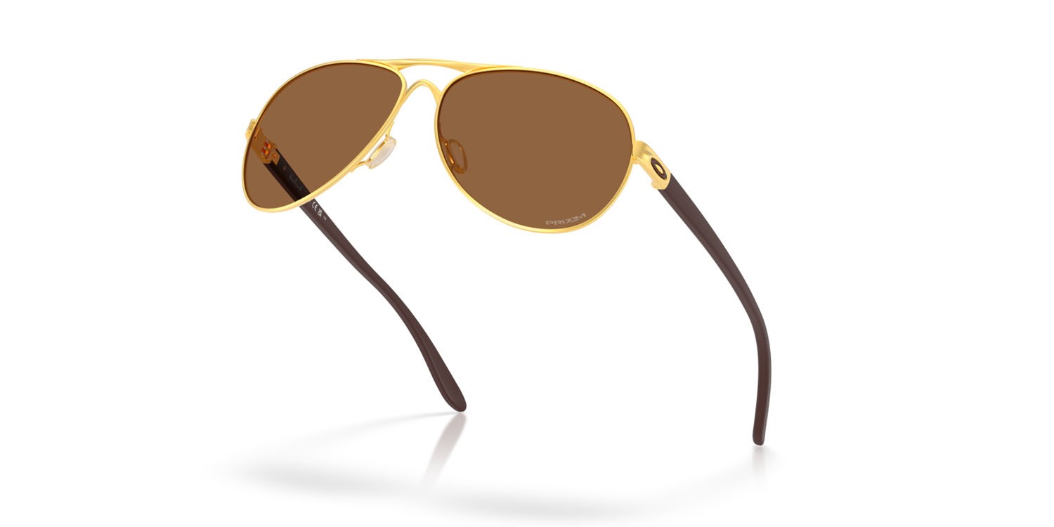 Sonnenbrillen Oakley Feedback OO 4079 (407951) farbe oro satinato form rund gläser prizm bronze