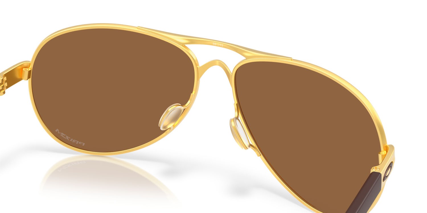 Sonnenbrillen Oakley Feedback OO 4079 (407951) farbe oro satinato form rund gläser prizm bronze