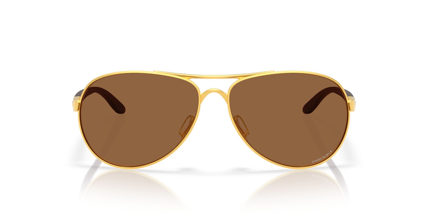 Sonnenbrillen Oakley Feedback OO 4079 (407951) farbe oro satinato form rund gläser prizm bronze