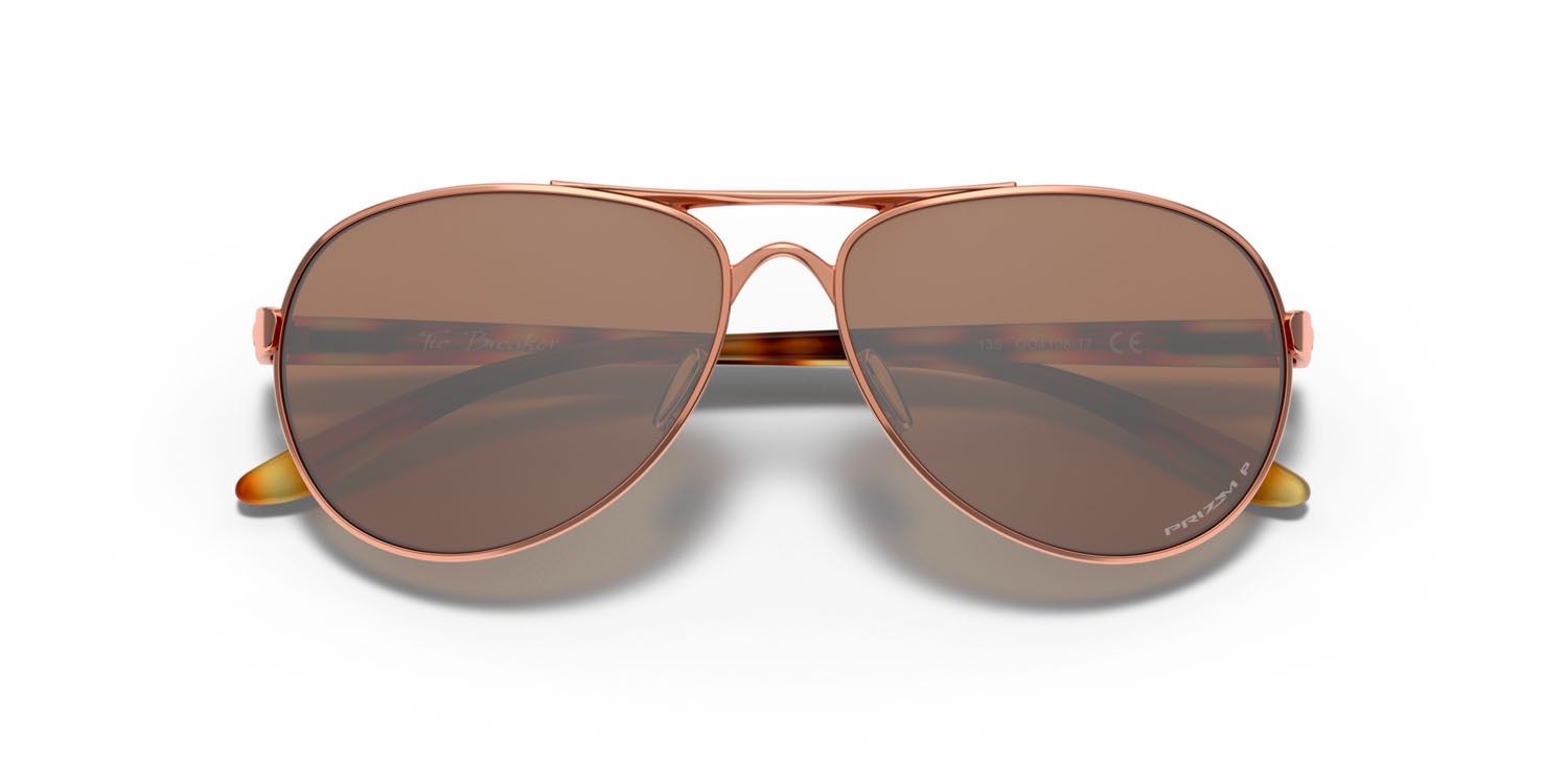 Sonnenbrillen Oakley Tie Breaker OO 4108 (410817) farbe oro rose form oval gläser prizm tungsten polarized