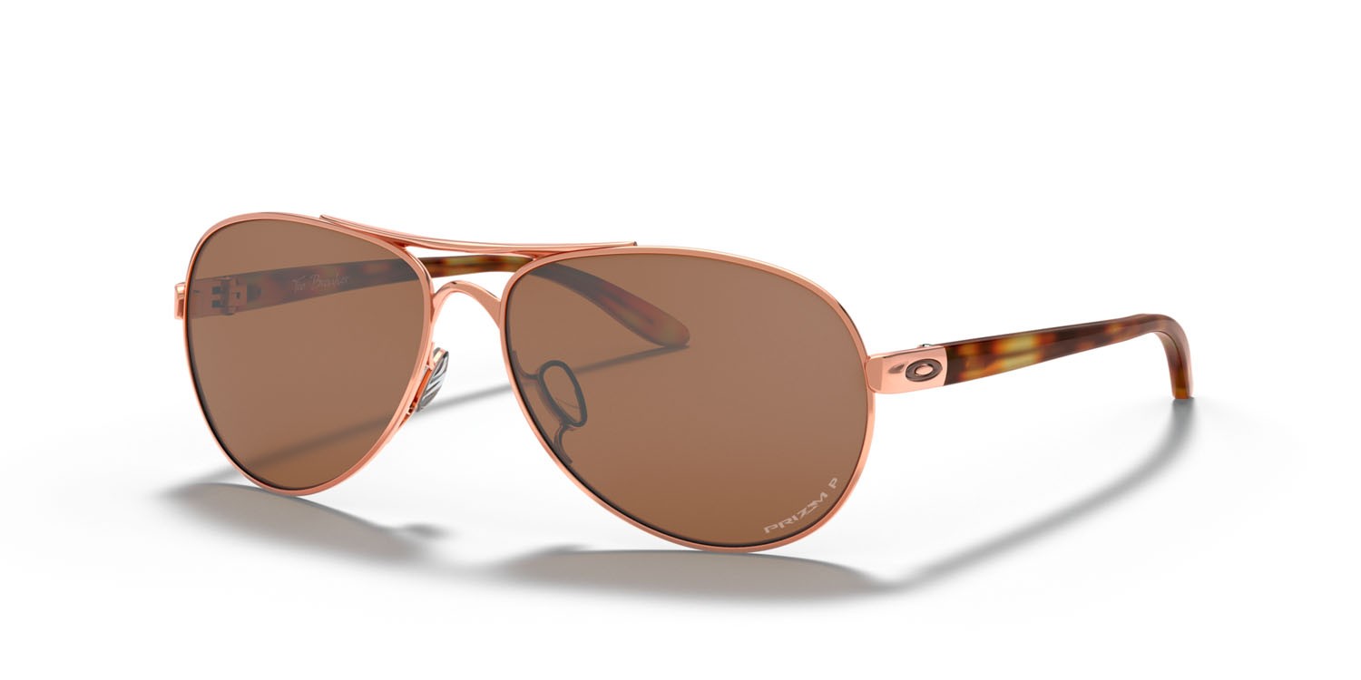 Sonnenbrillen Oakley Tie Breaker OO 4108 (410817) farbe oro rose form oval gläser prizm tungsten polarized