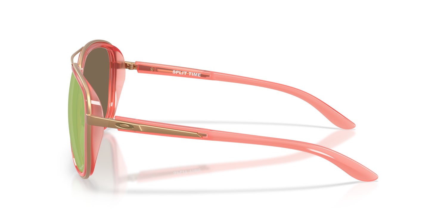 Sonnenbrillen Oakley Split Time OO 4129 (412930) farbe pesca traslucido opaco form rund gläser prizm rose gold