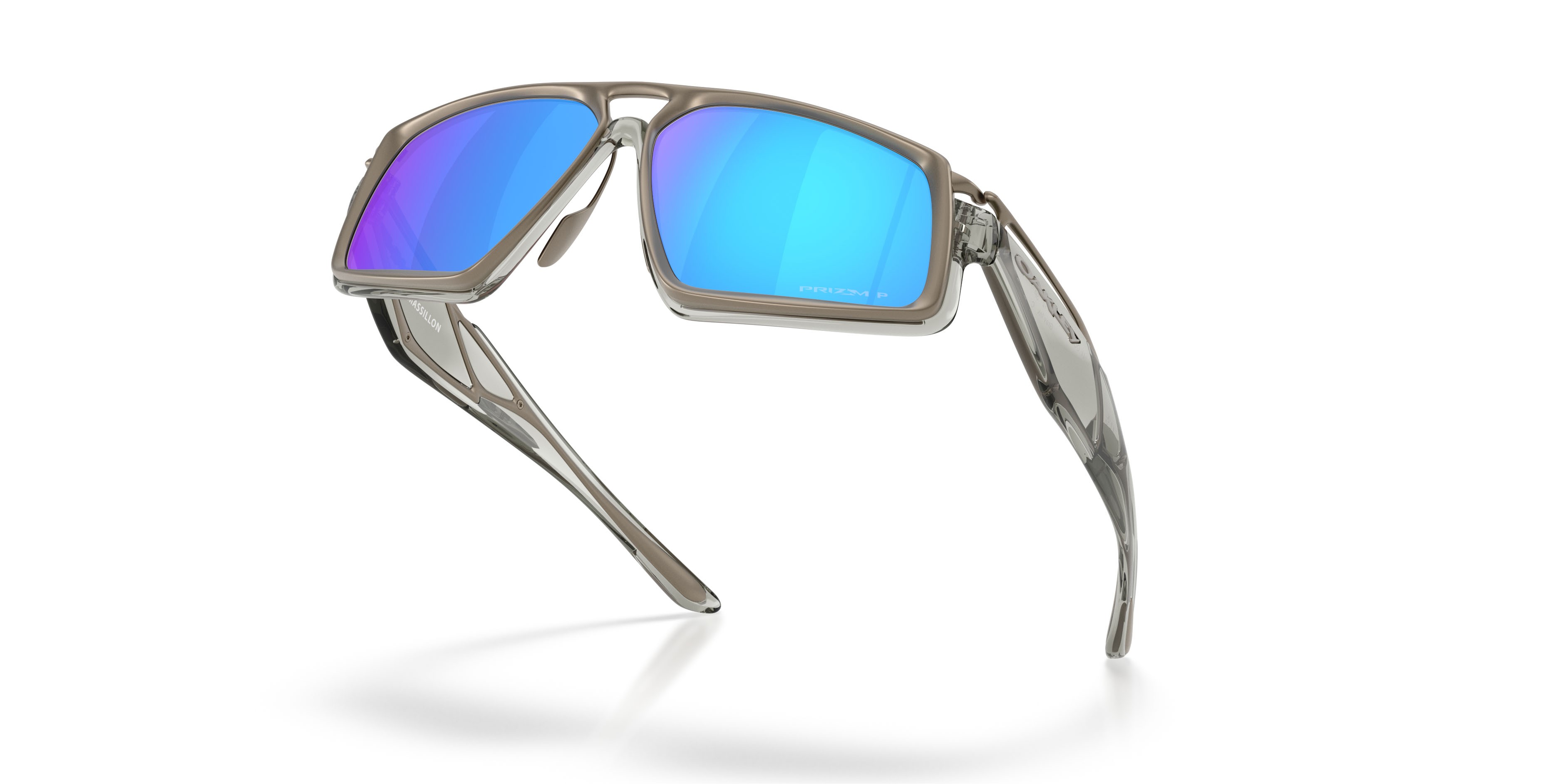 Sonnenbrillen Oakley Massillon OO 6029 (602904) farbe grey ink form rechteckig gläser prizm sapphire polarized