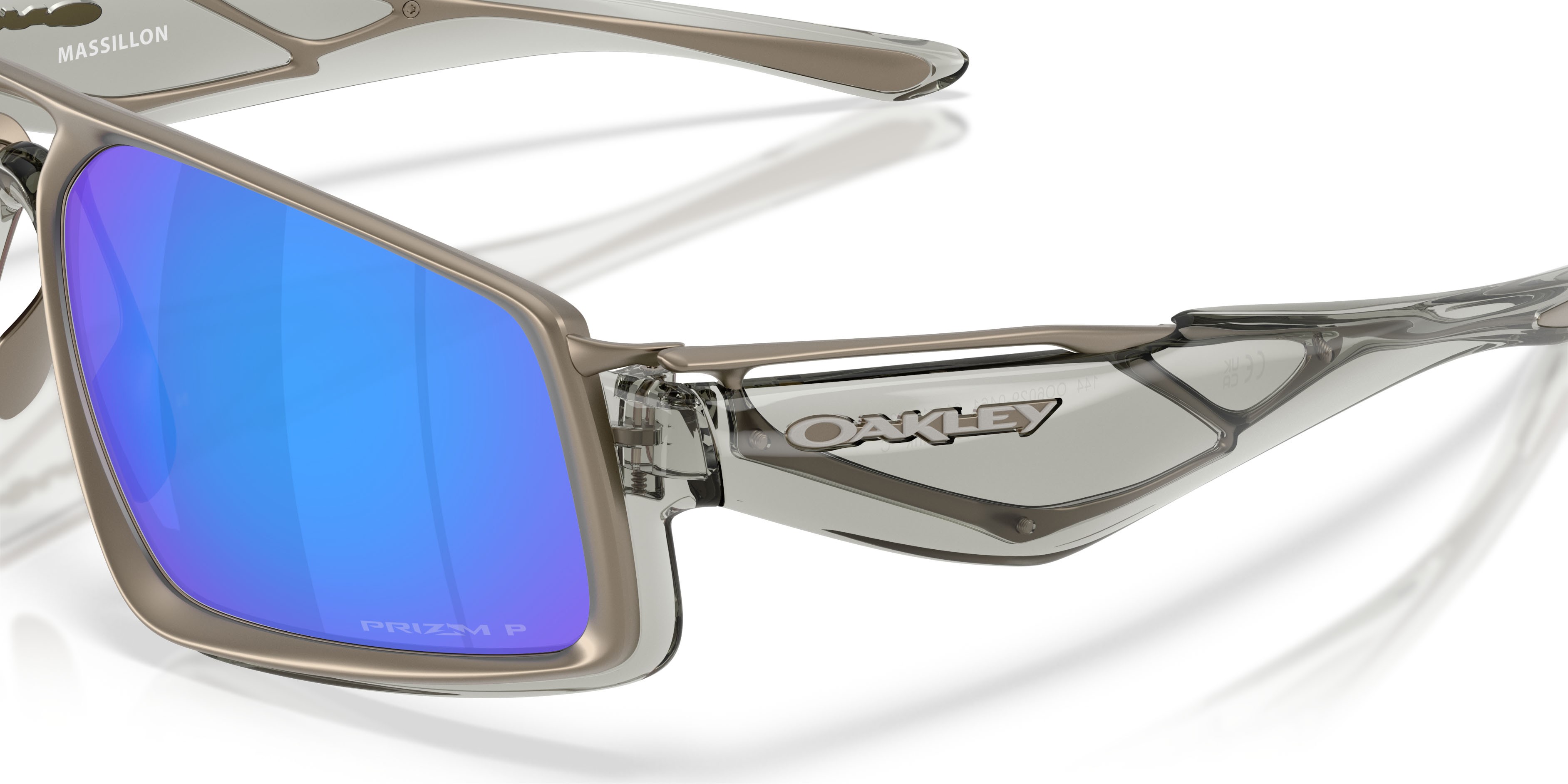 Sonnenbrillen Oakley Massillon OO 6029 (602904) farbe grey ink form rechteckig gläser prizm sapphire polarized