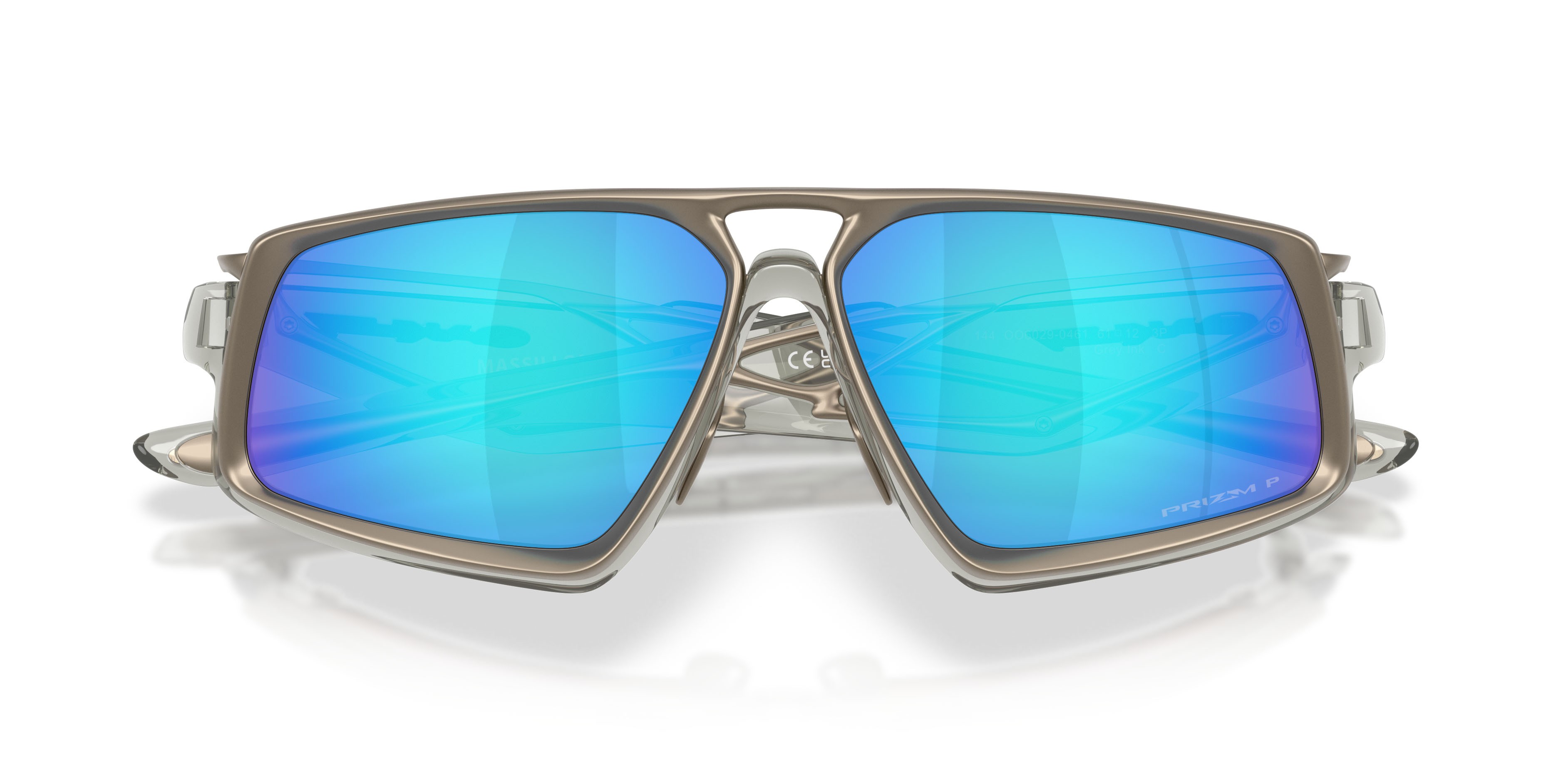 Sonnenbrillen Oakley Massillon OO 6029 (602904) farbe grey ink form rechteckig gläser prizm sapphire polarized