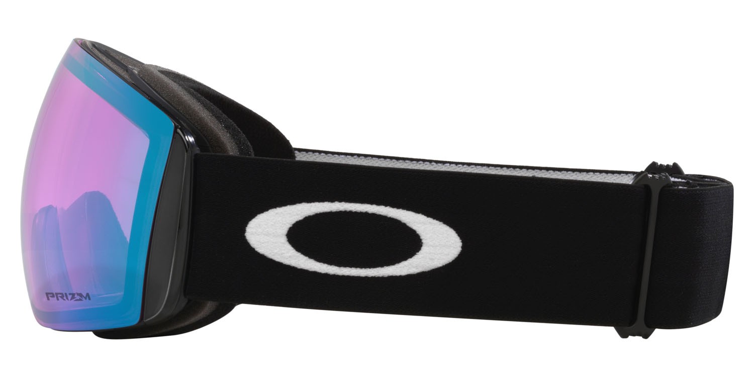 Maschere da Sci e Snowboard Oakley Flight Deck L OO 7050 (7050F0) colore nero opaco forma mask lenti prizm snow iced iridium