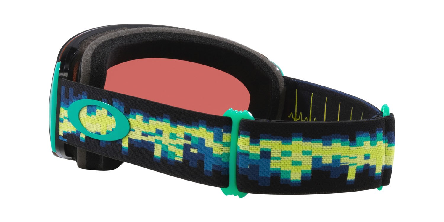 Skibrillen und Snowboard masken Oakley Flight Deck M OO 7064 (7064F0) farbe celeste sound wave form maske gläser prizm snow argon iridium