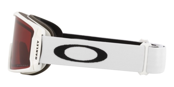 Skibrillen und Snowboard masken Oakley Line Miner M OO 7093 (709365) farbe bianco opaco form maske gläser prizm snow garnet