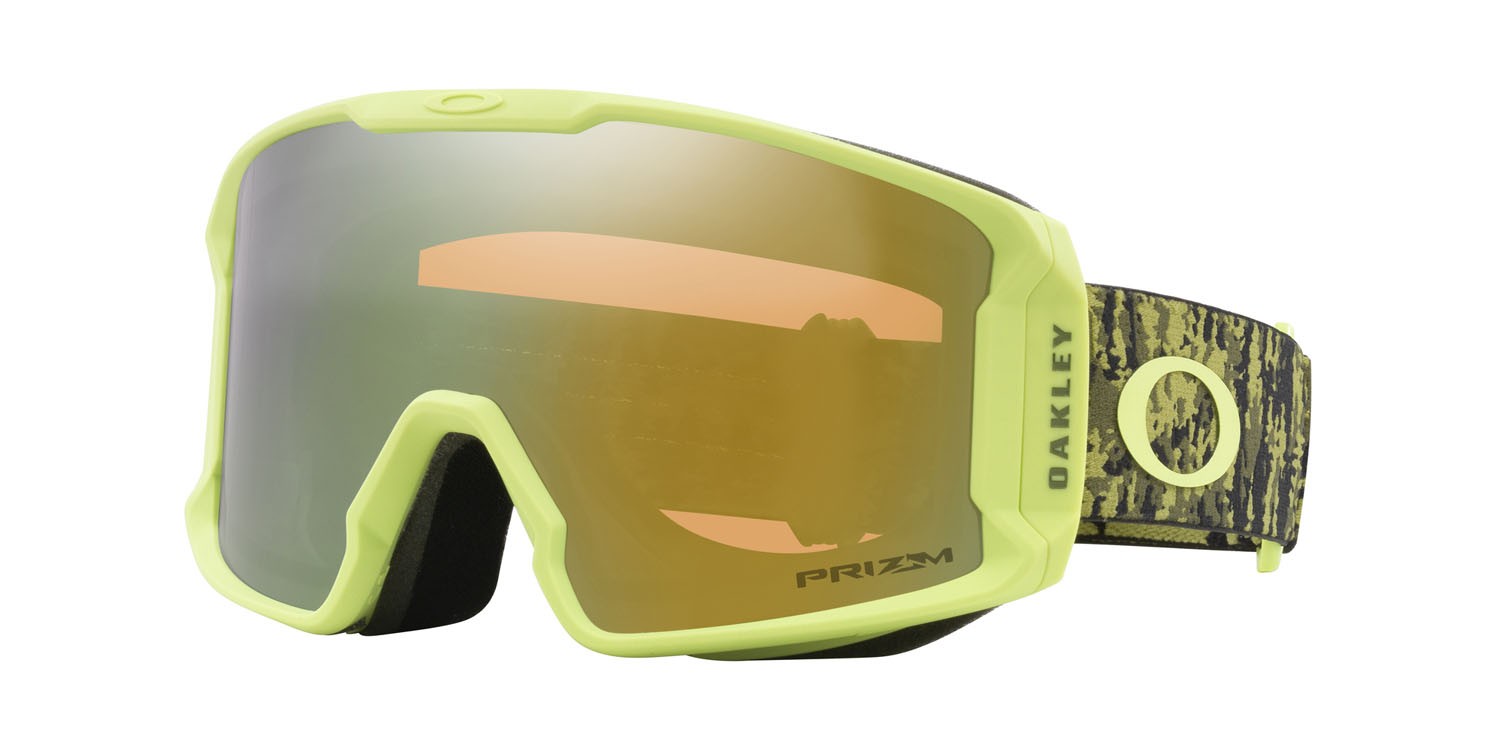 Maschere da Sci e Snowboard Oakley Line Miner M OO 7093 (709388) colore tree camo forma mask lenti prizm snow sage gold iridium