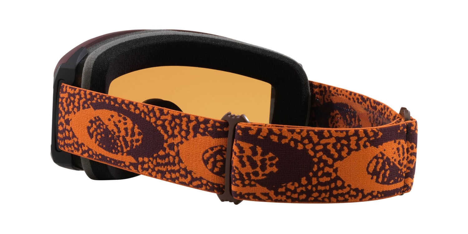 Skibrillen und Snowboard masken Oakley Line Miner M OO 7093 (709390) farbe ginger digital ellipse form maske gläser prizm snow persimmon